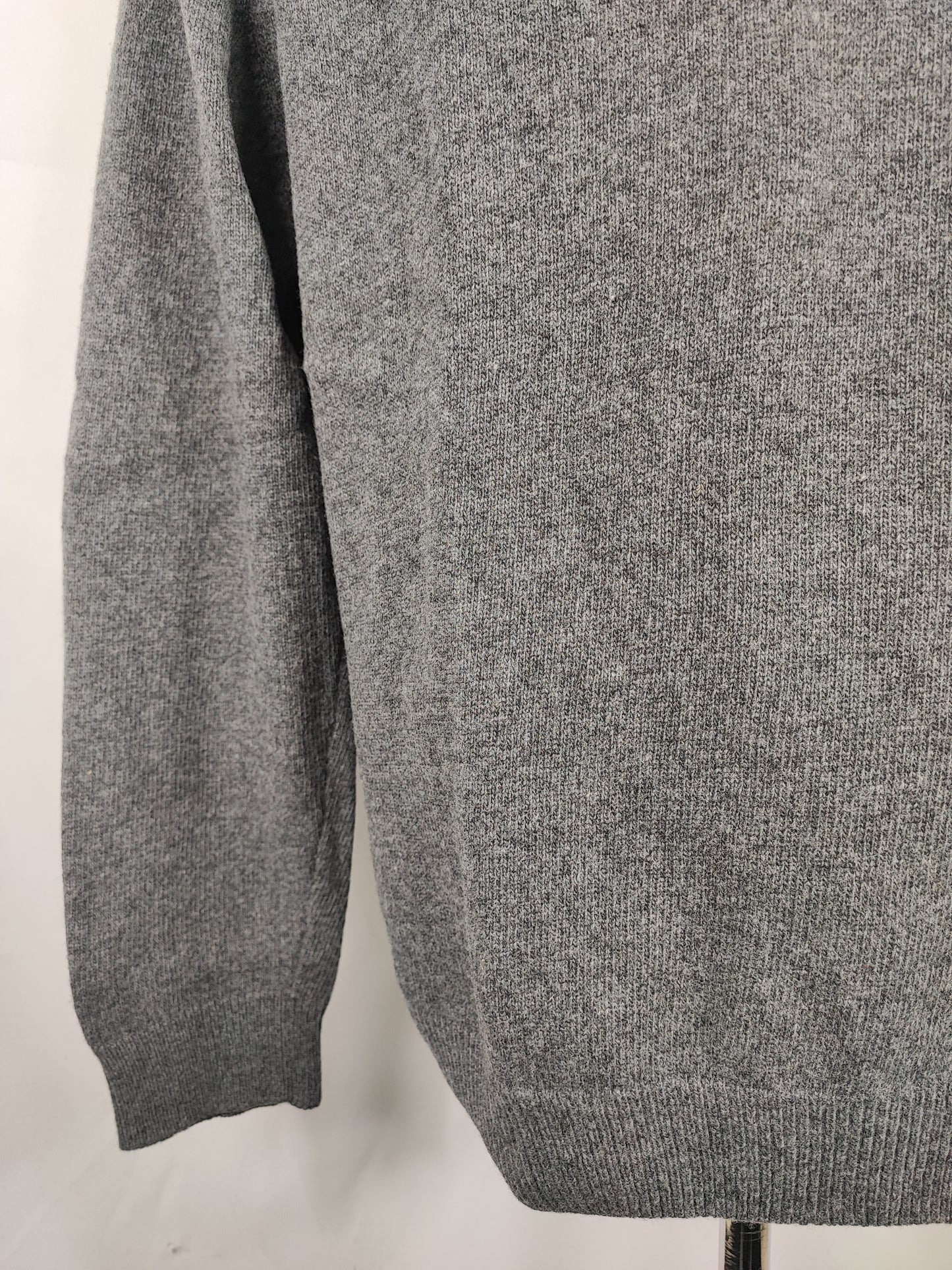 Maglione Barbour da uomo in lana grigio XL - Man Wool Grey Jumper Size XLarge