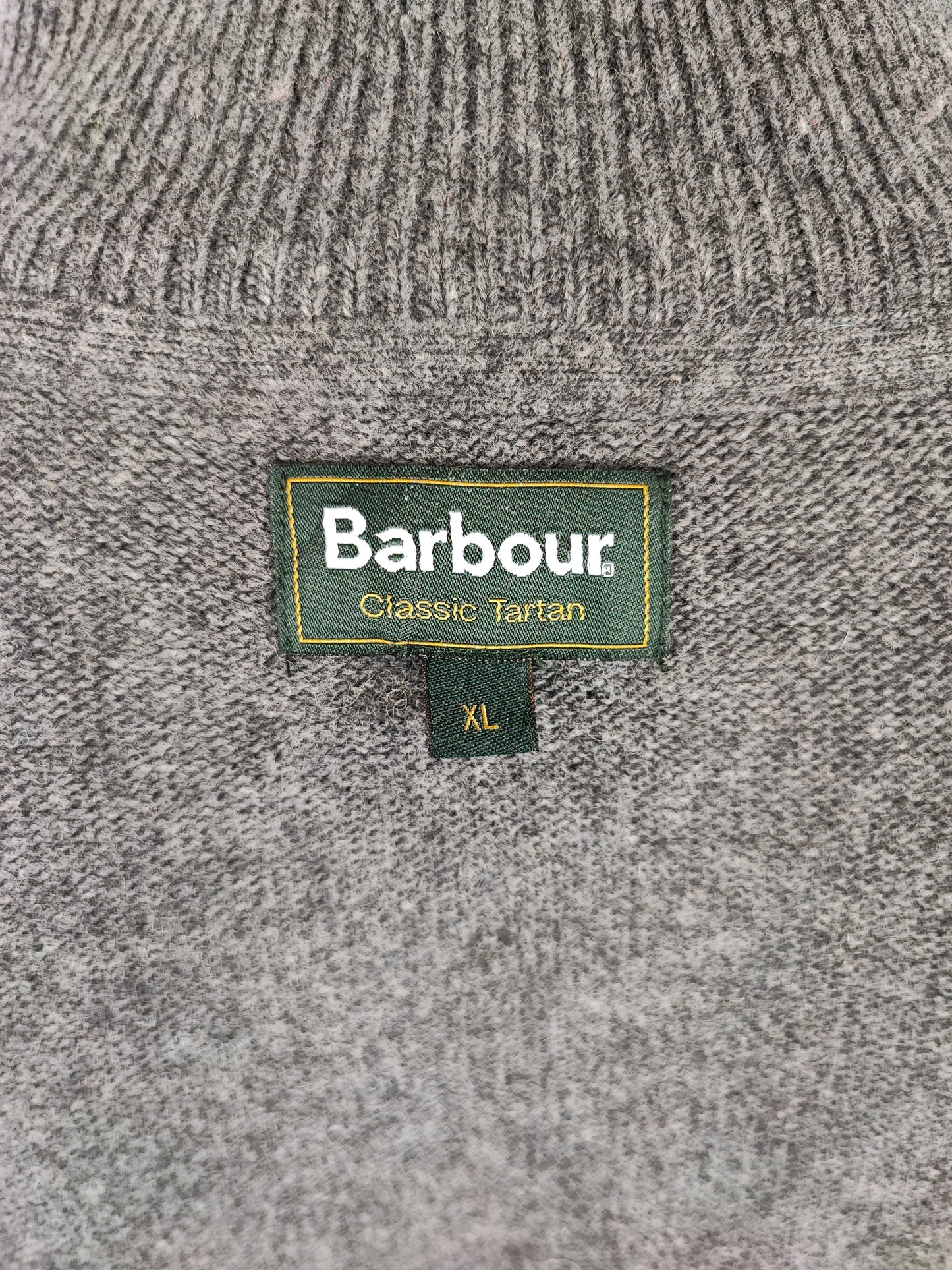 Maglione Barbour da uomo in lana grigio XL - Man Wool Grey Jumper Size XLarge