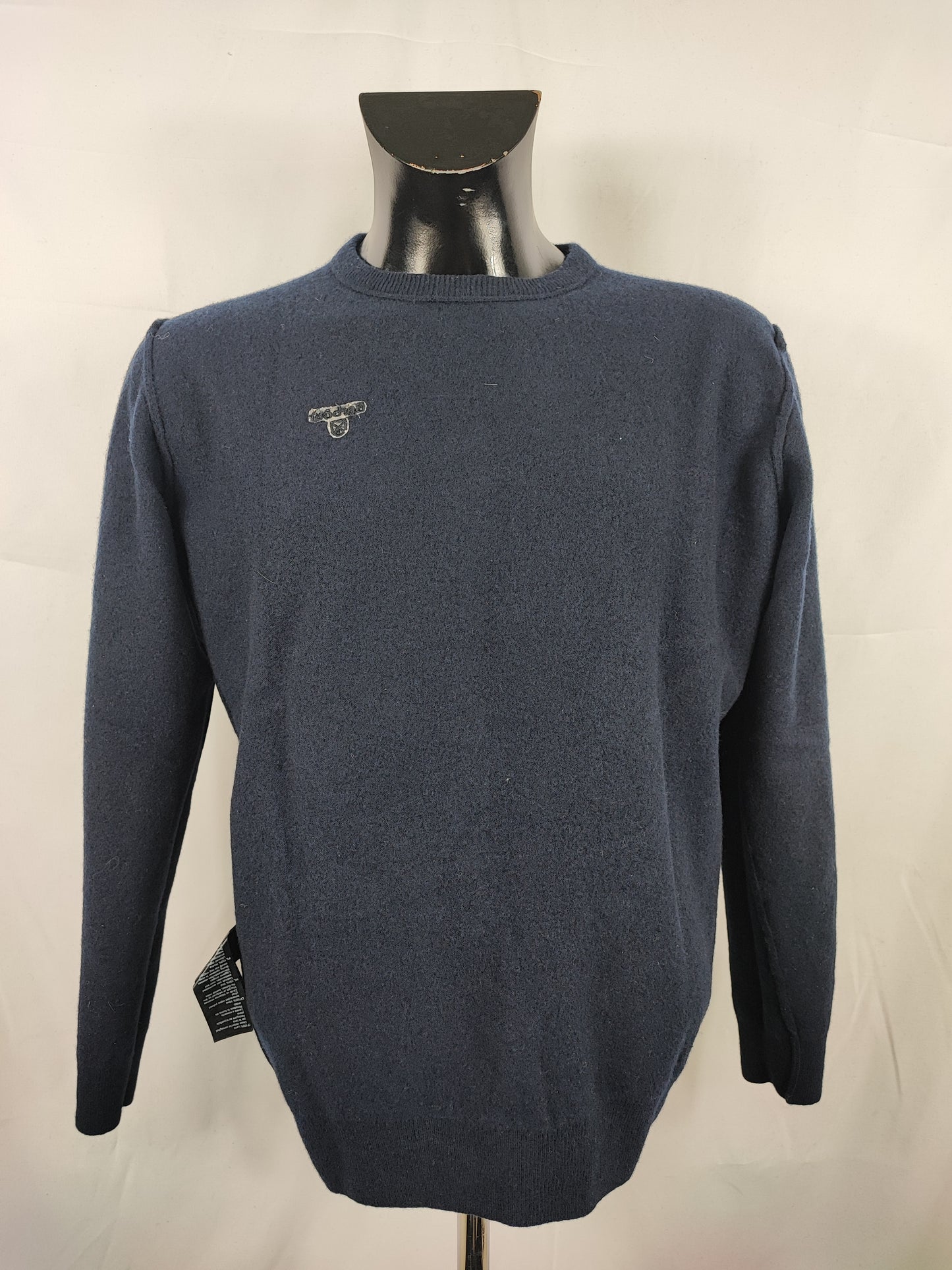Maglione Barbour da uomo in lana blu Large- Man Wool Navy Size Large