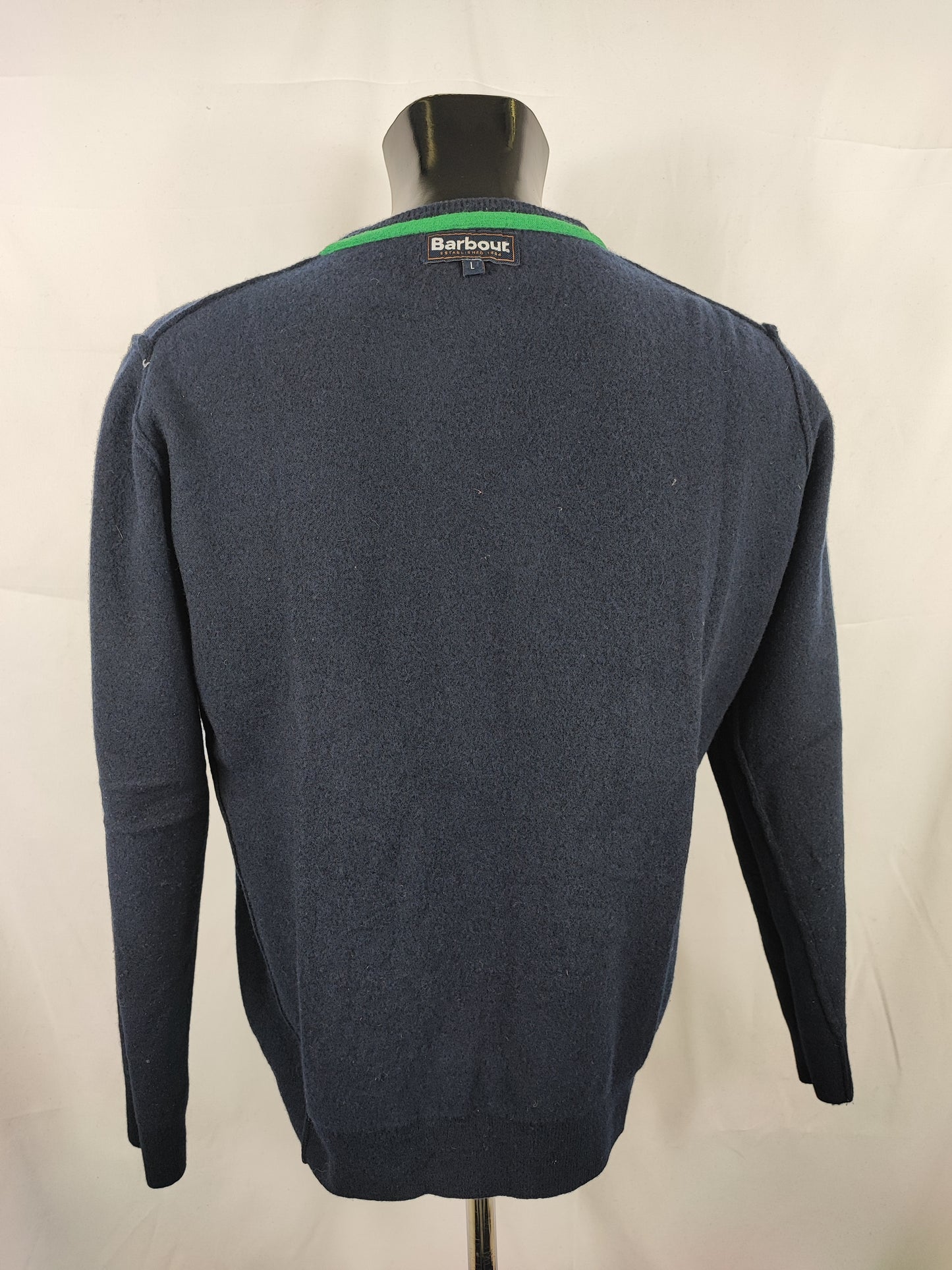 Maglione Barbour da uomo in lana blu Large- Man Wool Navy Size Large