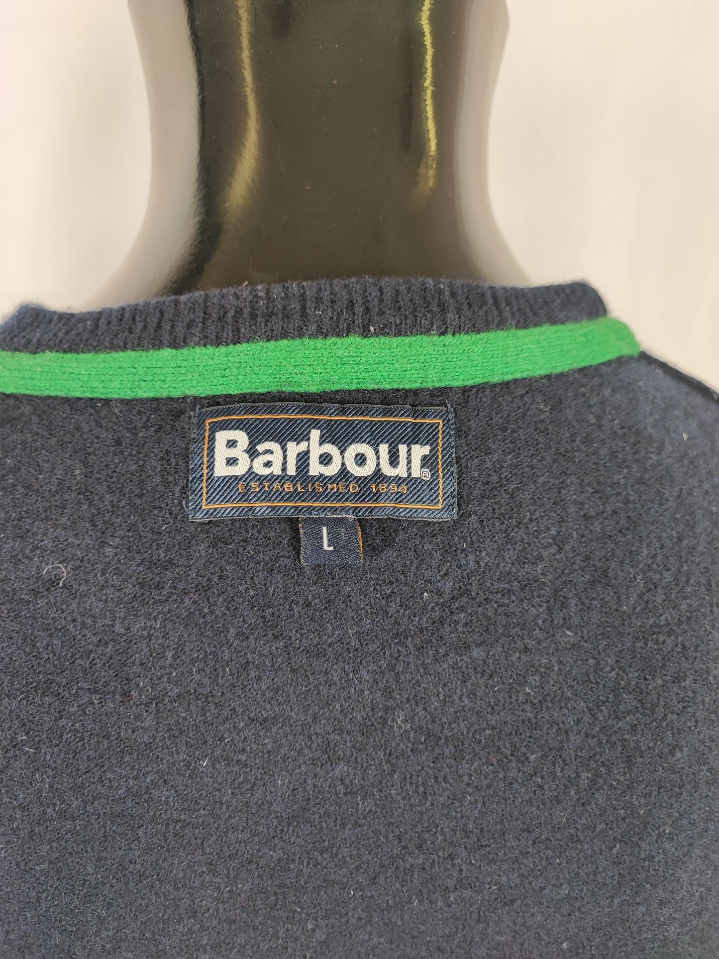 Maglione Barbour da uomo in lana blu Large- Man Wool Navy Size Large