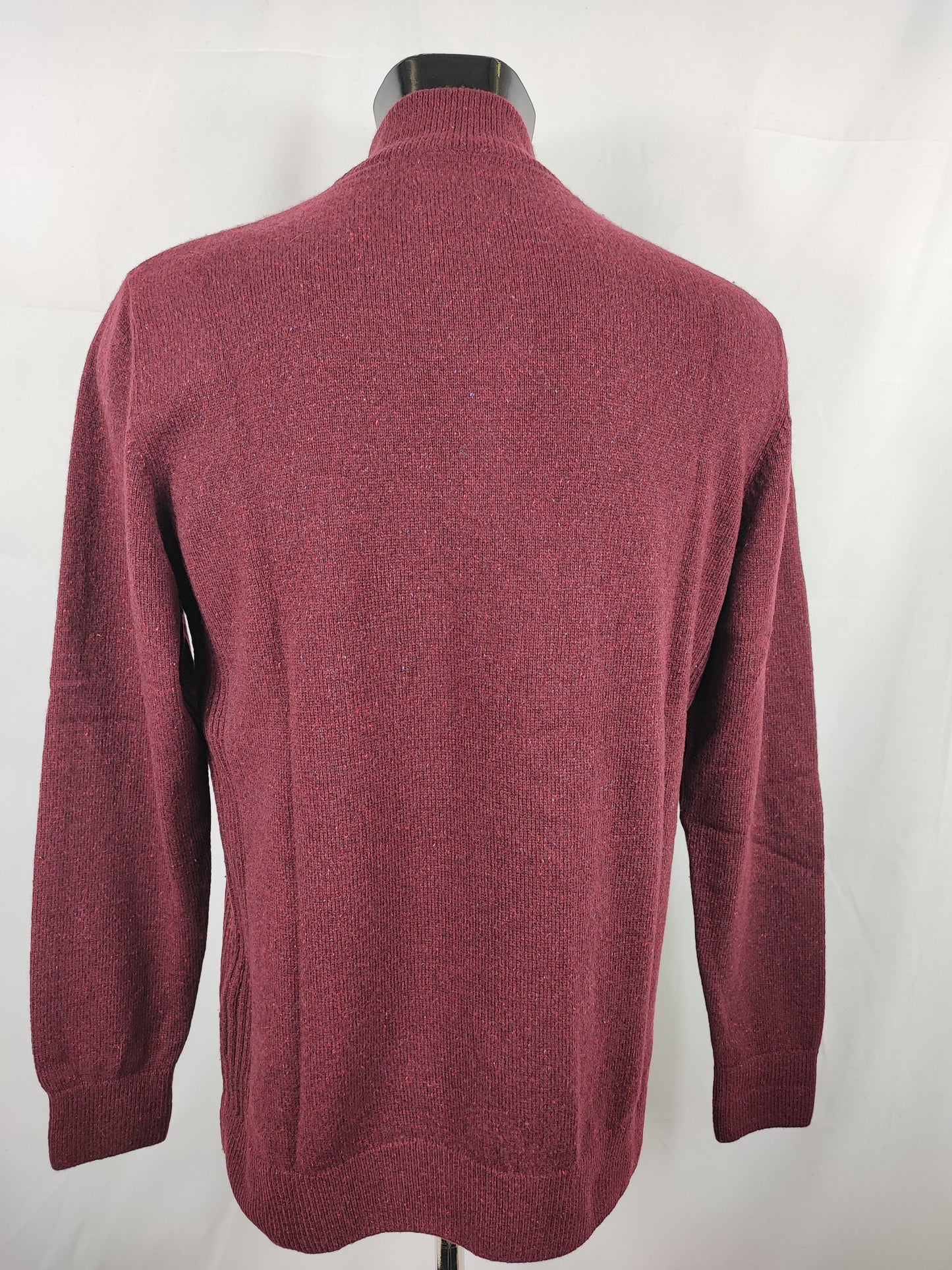 Maglione Barbour da uomo in lana Bordeaux Medium