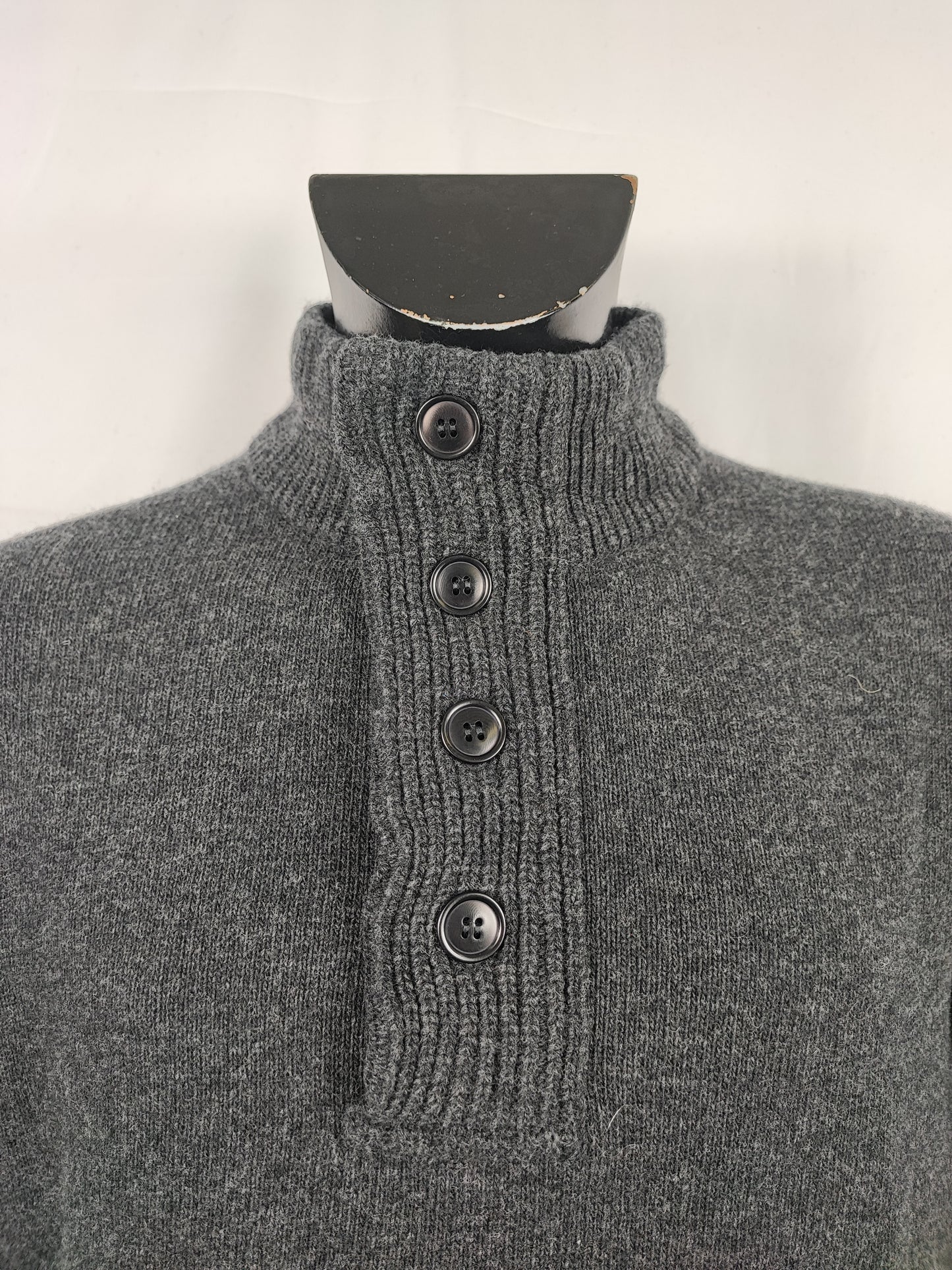 Maglione Barbour da uomo in lana grigio Large- Man Wool Grey Size Large