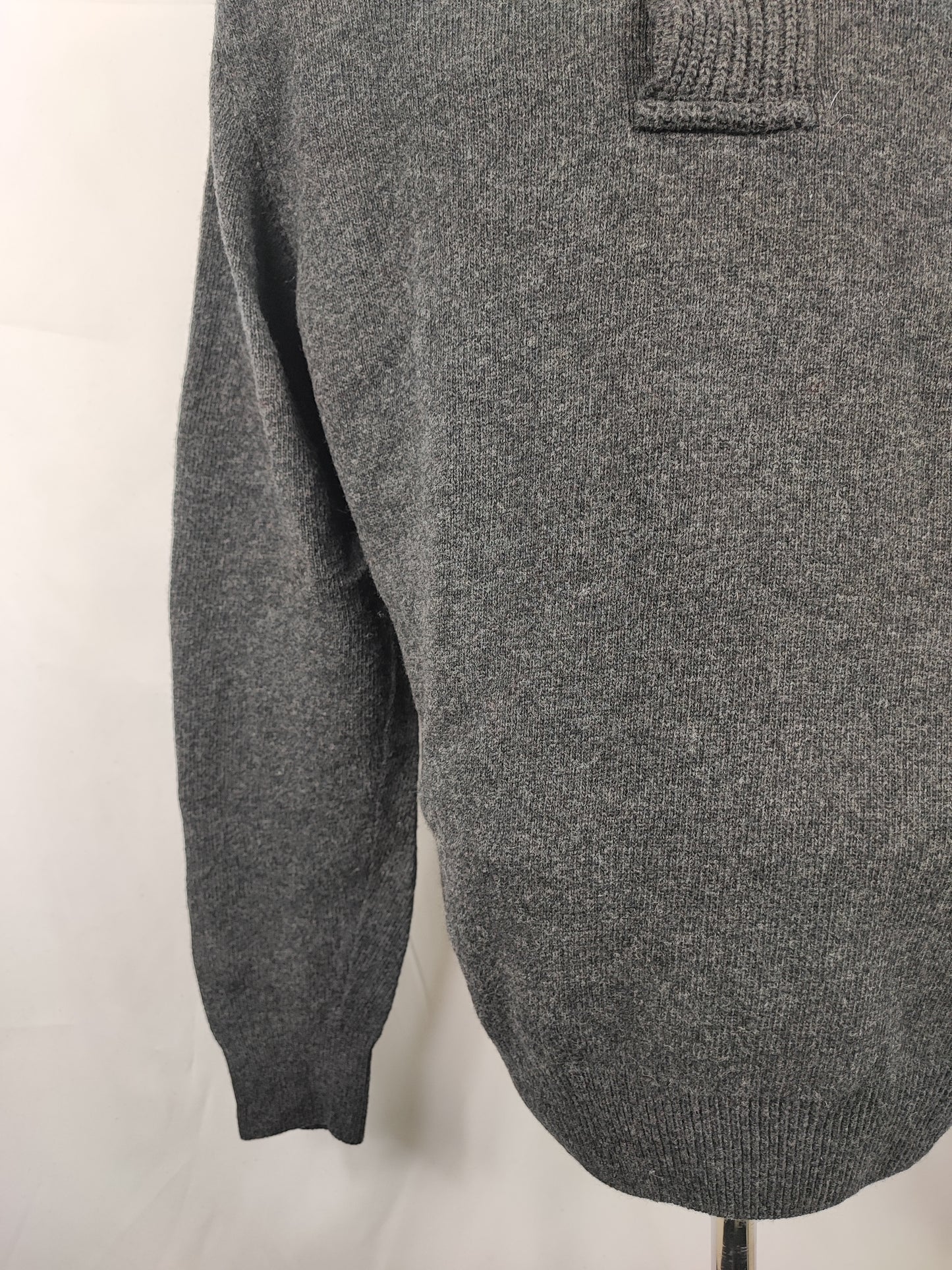 Maglione Barbour da uomo in lana grigio Large- Man Wool Grey Size Large
