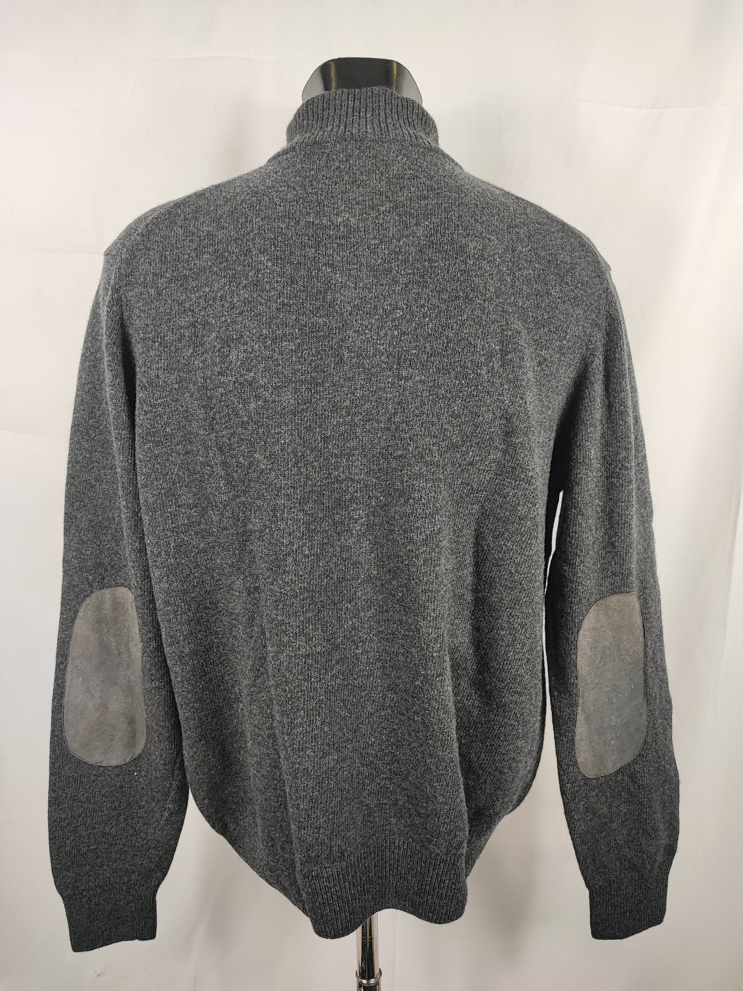 Maglione Barbour da uomo in lana grigio Large- Man Wool Grey Size Large