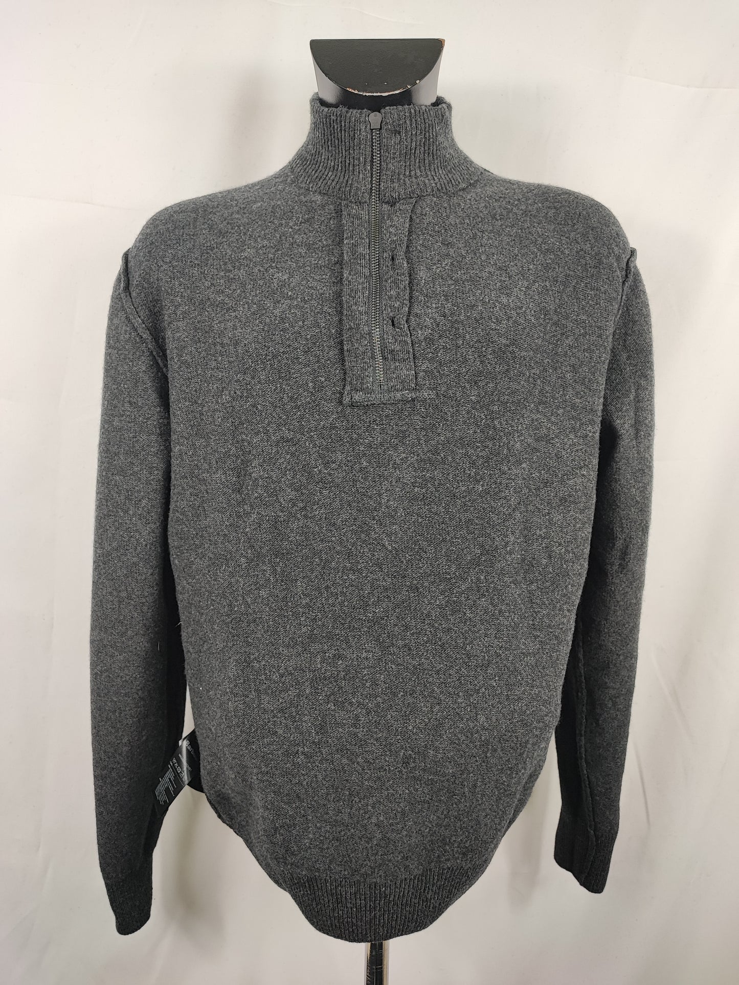 Maglione Barbour da uomo in lana grigio Large- Man Wool Grey Size Large