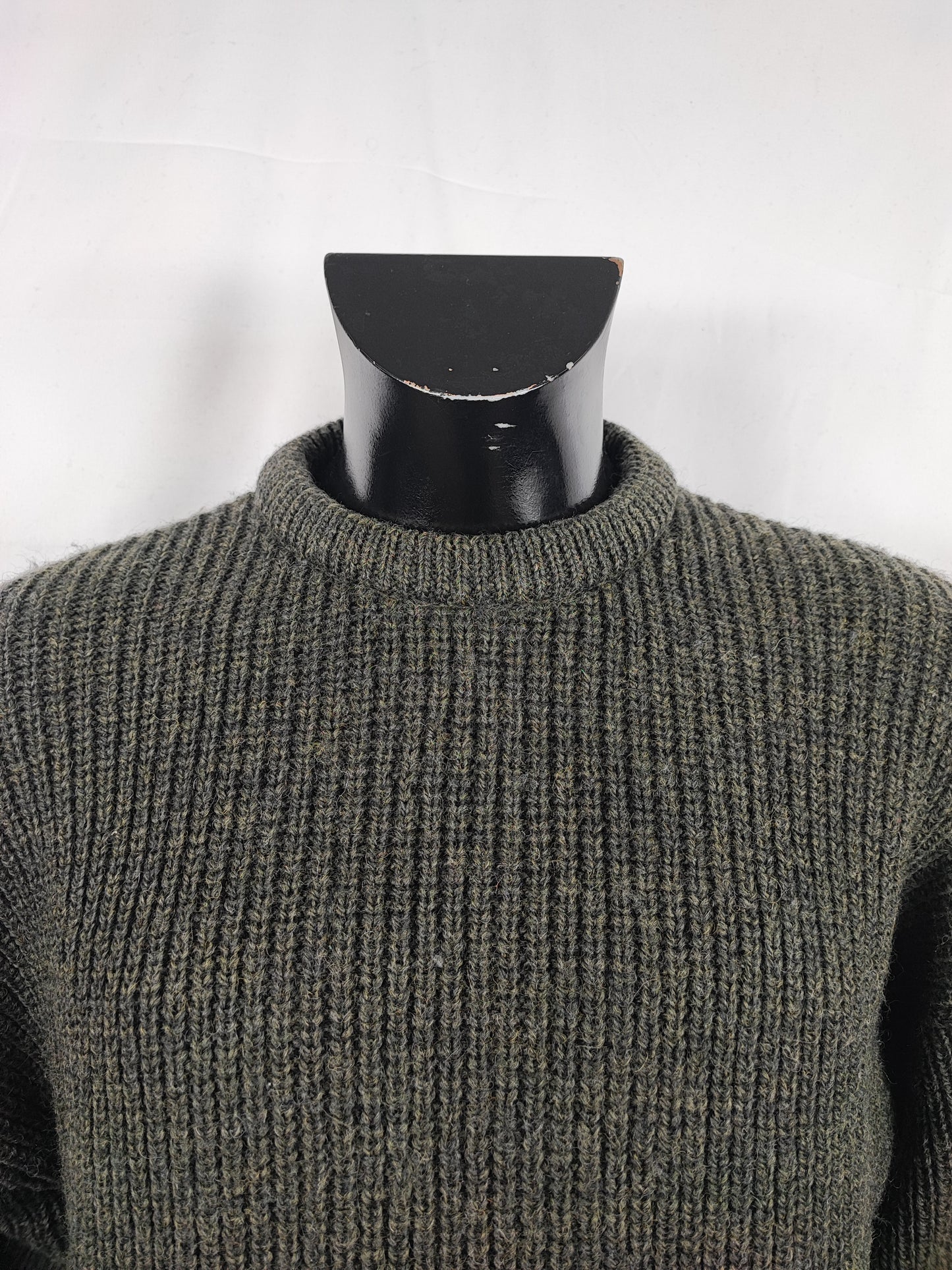 Maglione Barbour da uomo in lana Verde scuro Medium C40 -Man Wool Green Jumper Size Medium