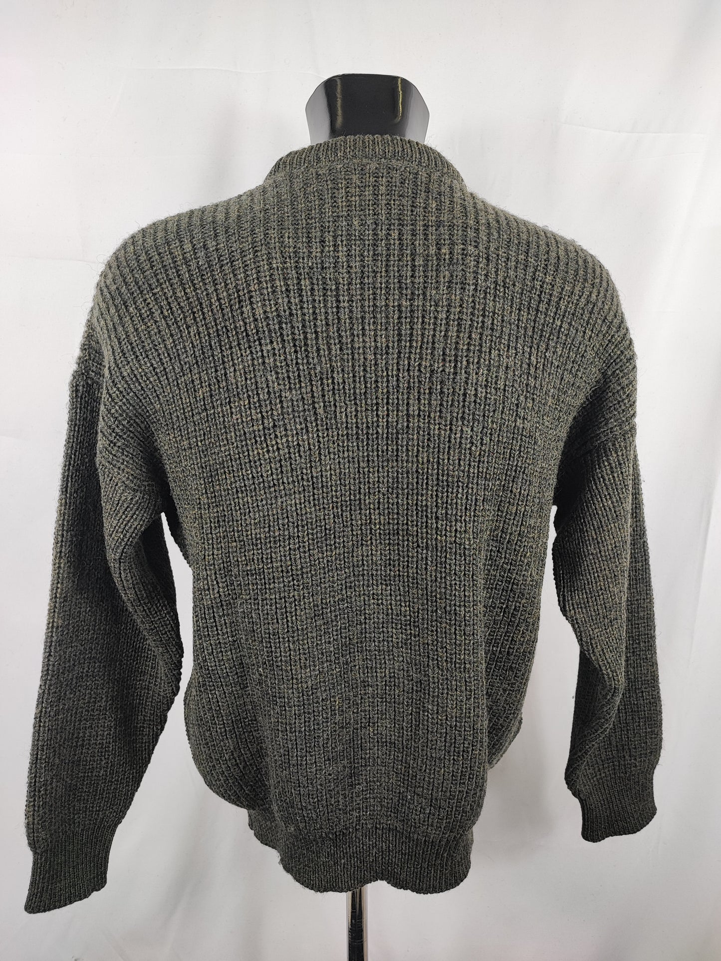 Maglione Barbour da uomo in lana Verde scuro Medium C40 -Man Wool Green Jumper Size Medium