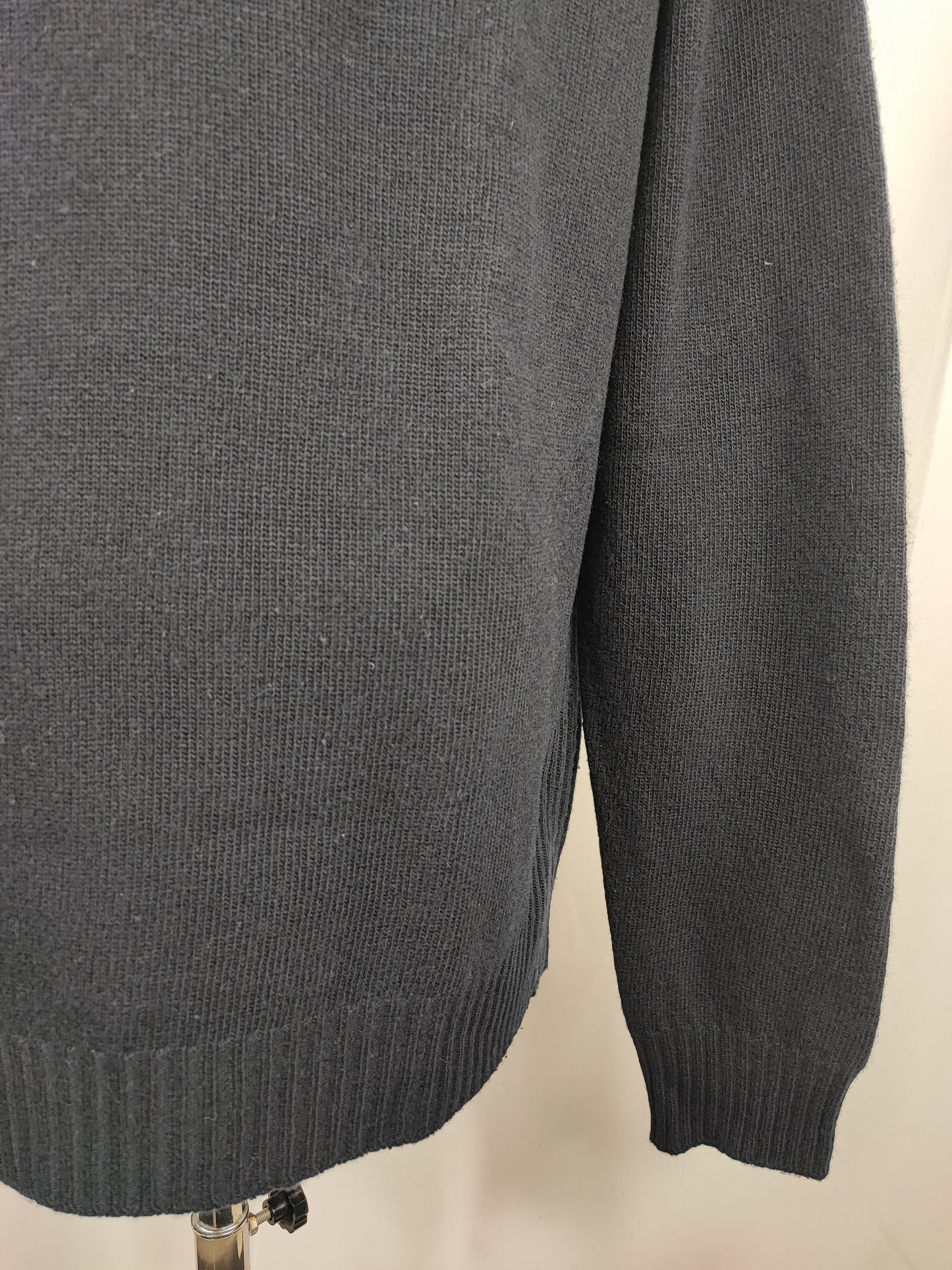 Maglione Barbour da uomo in lana Blu XL -Man Lambswool Navy Jumper Size Xlarge