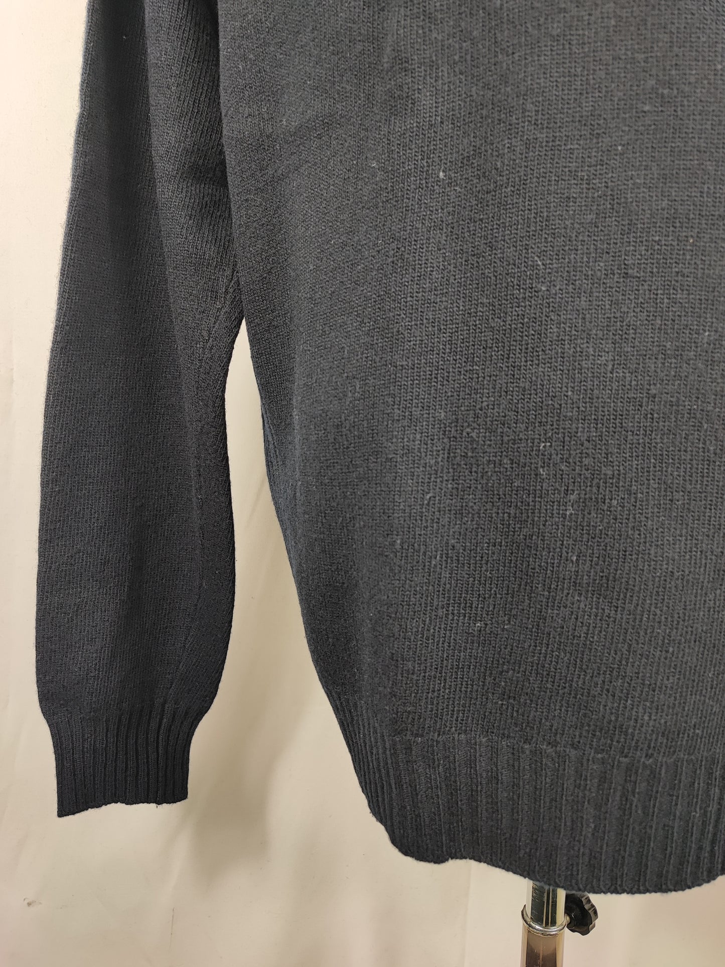 Maglione Barbour da uomo in lana Blu XL -Man Lambswool Navy Jumper Size Xlarge