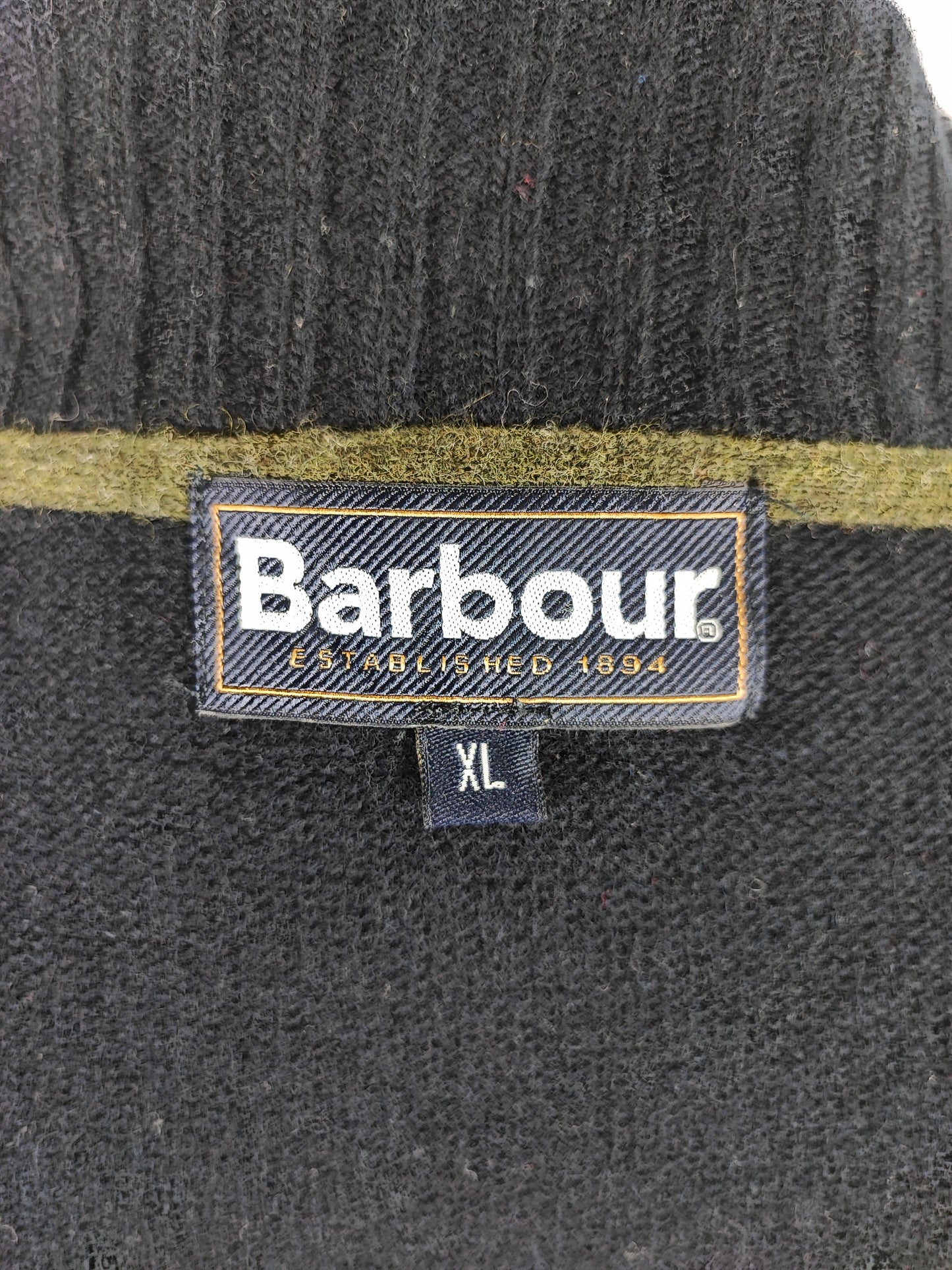 Maglione Barbour da uomo in lana Blu XL -Man Lambswool Navy Jumper Size Xlarge