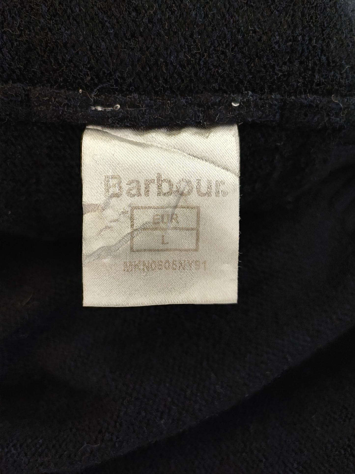 Maglione Barbour da uomo in lana Blu L -Man Lambswool Navy Jumper Size Large