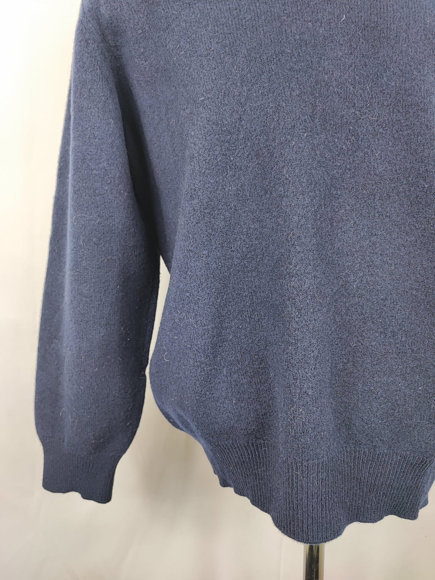 Maglione Barbour da uomo in lana Blu L -Man Blue Wool Jumper Size Large