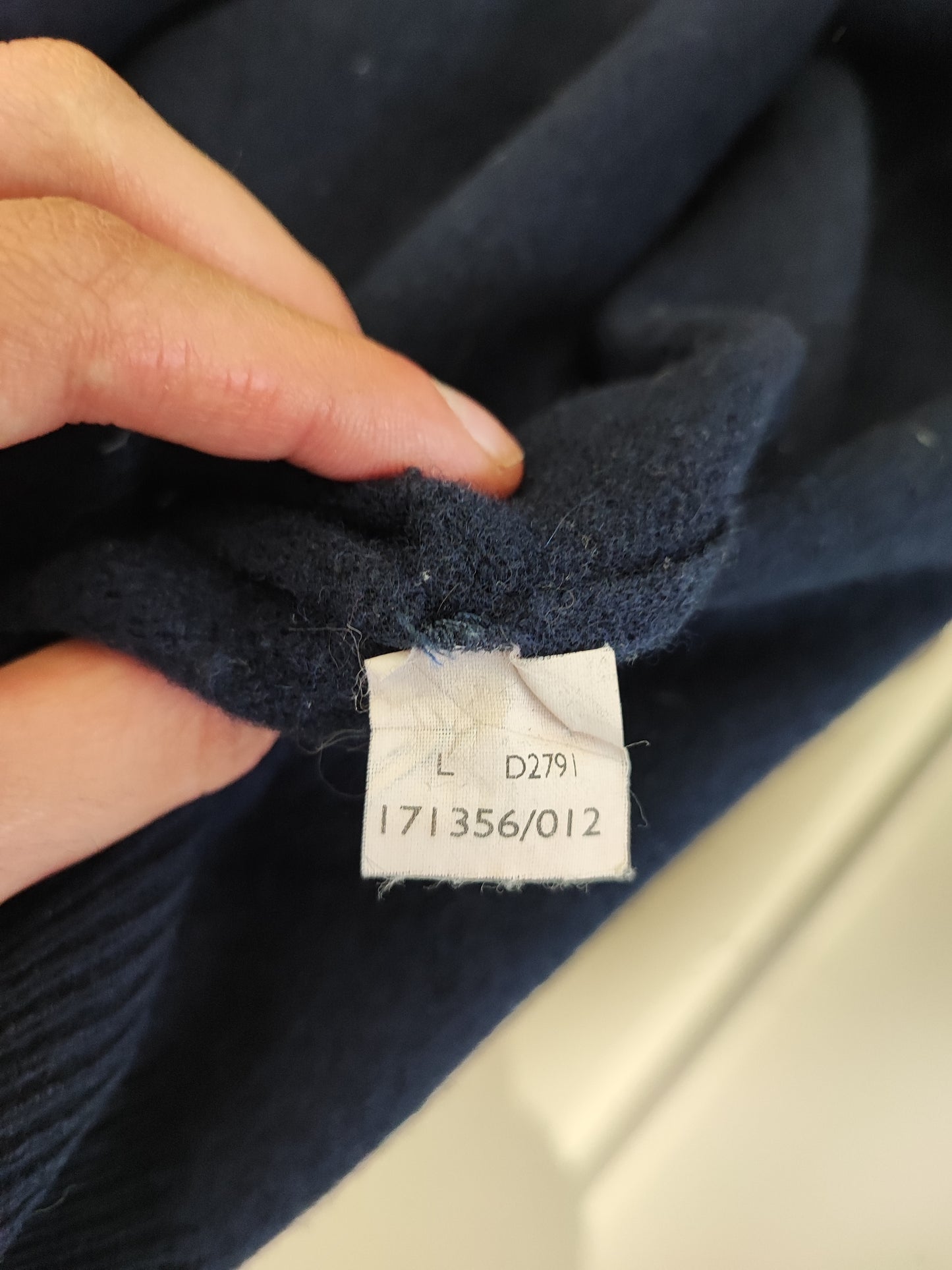 Maglione Barbour da uomo in lana Blu L -Man Blue Wool Jumper Size Large