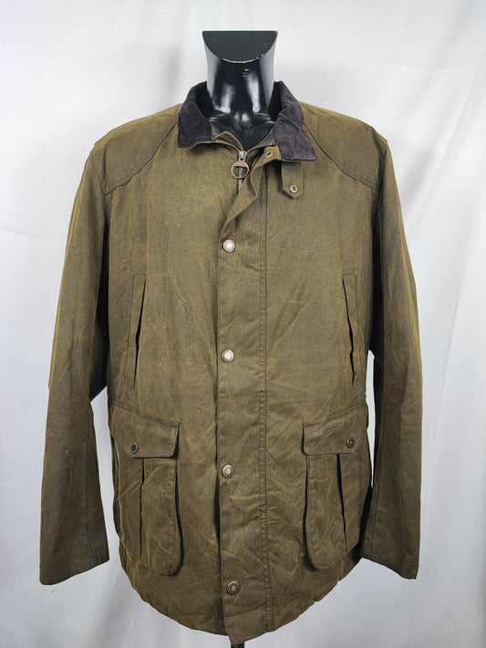 Giacca Barbour Uomo Verde cerata Leeward 3XL - Man Olive wax Leeward Jacket Size 3Xlarge