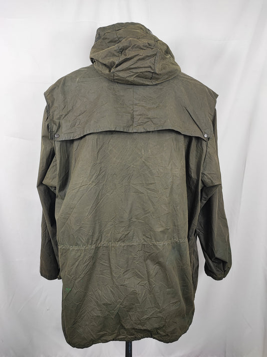 Barbour Classic Durham verde con cappuccio C48/122 cm Green Hooded waxed durham Size XXL