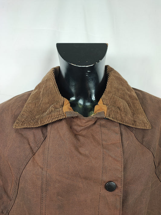 RARO Barbour Backhouse marrone C44/112 cm Man Riding Brown Wax Jacket size XLarge