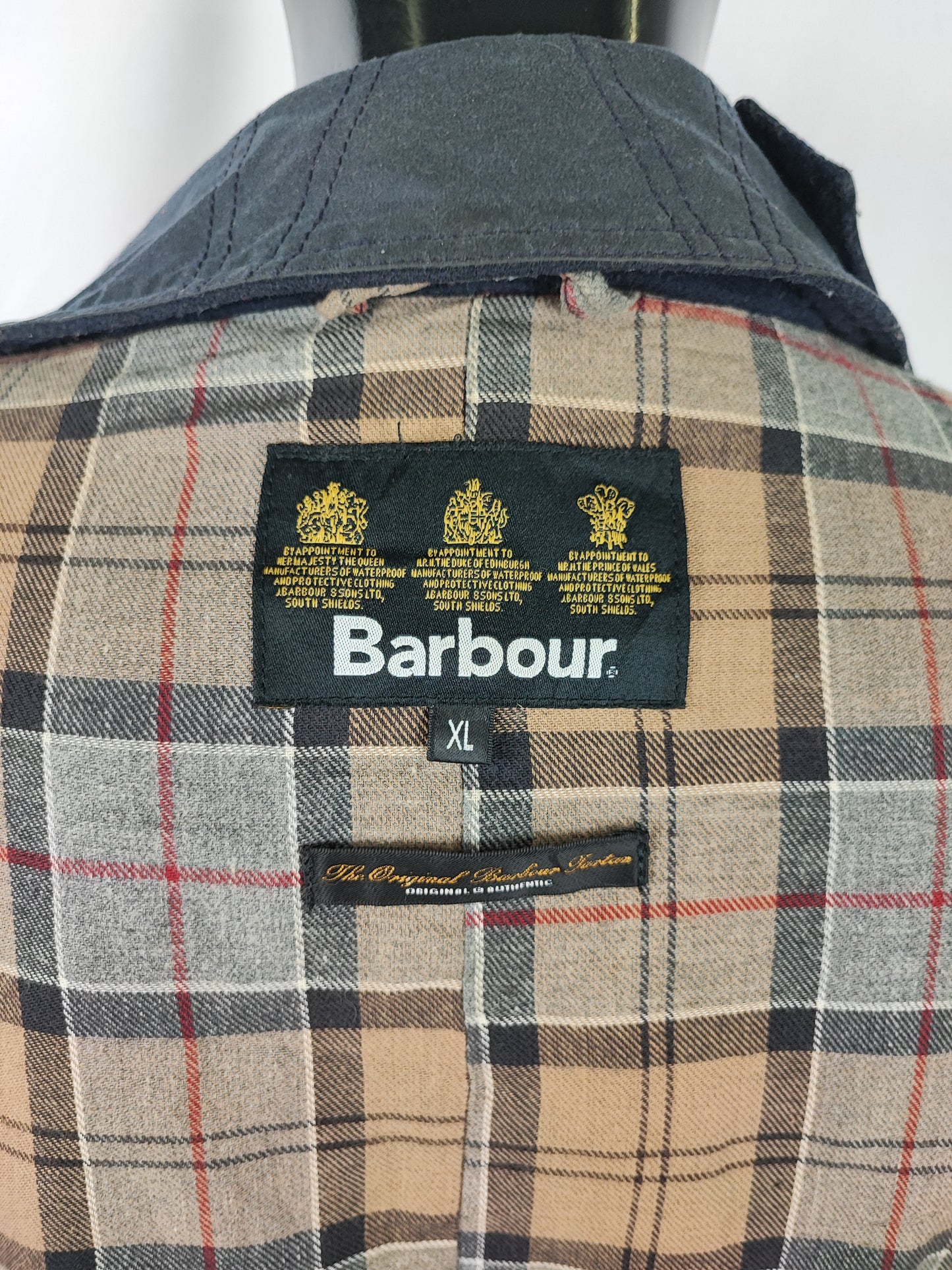 Trench Barbour uomo blu cerato Xlarge- Man Collingwood Navy Wax Trench Jacket size Xlarge