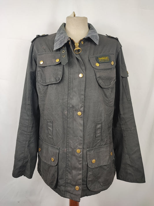Giacca Barbour International Donna Medium uk14 tg.44 -Lady International Black jacket size UK14