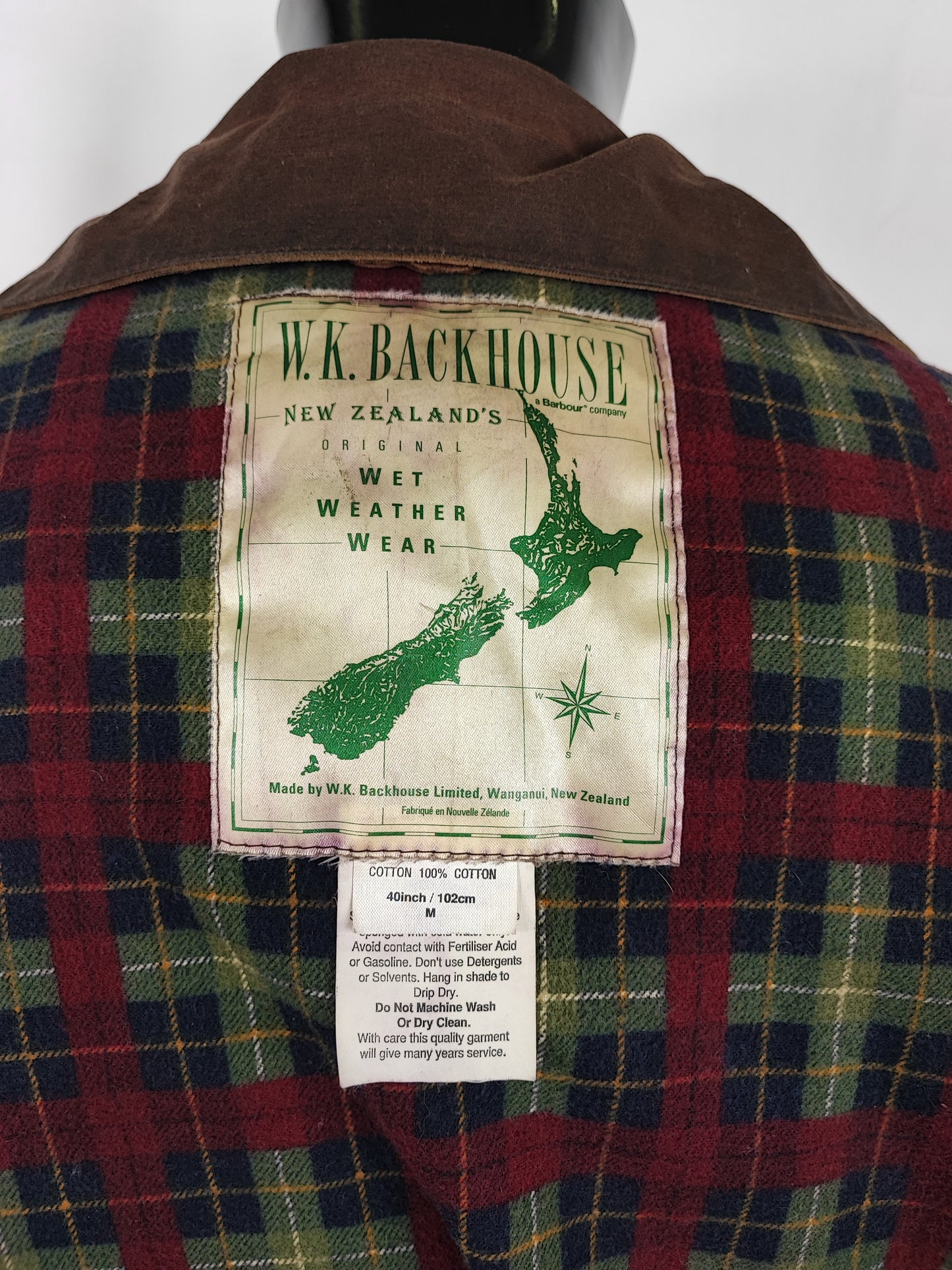 Raro Barbour Backhouse Marrone cerato C40/102cm - Brown Wax Backhouse Jacket size Medium