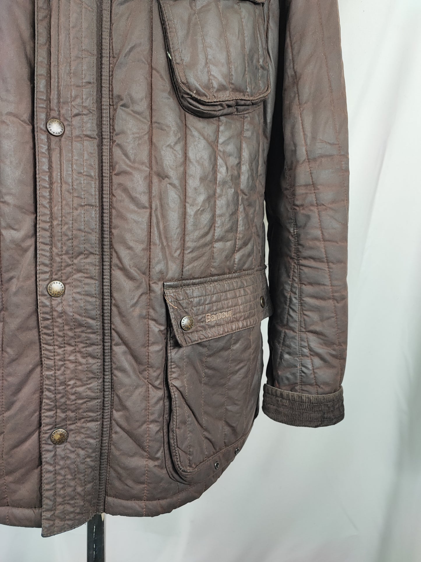 RARA Barbour TO KI TO Motor cycling Jacket XXLarge Brown Tokito Wax Jacket Size XXL