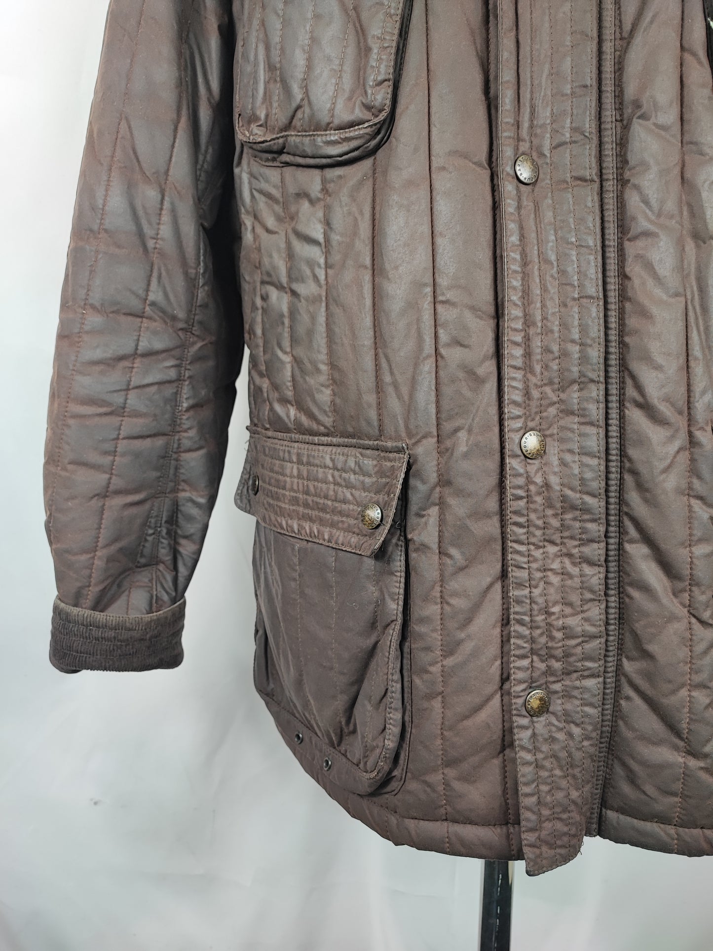 RARA Barbour TO KI TO Motor cycling Jacket XXLarge Brown Tokito Wax Jacket Size XXL