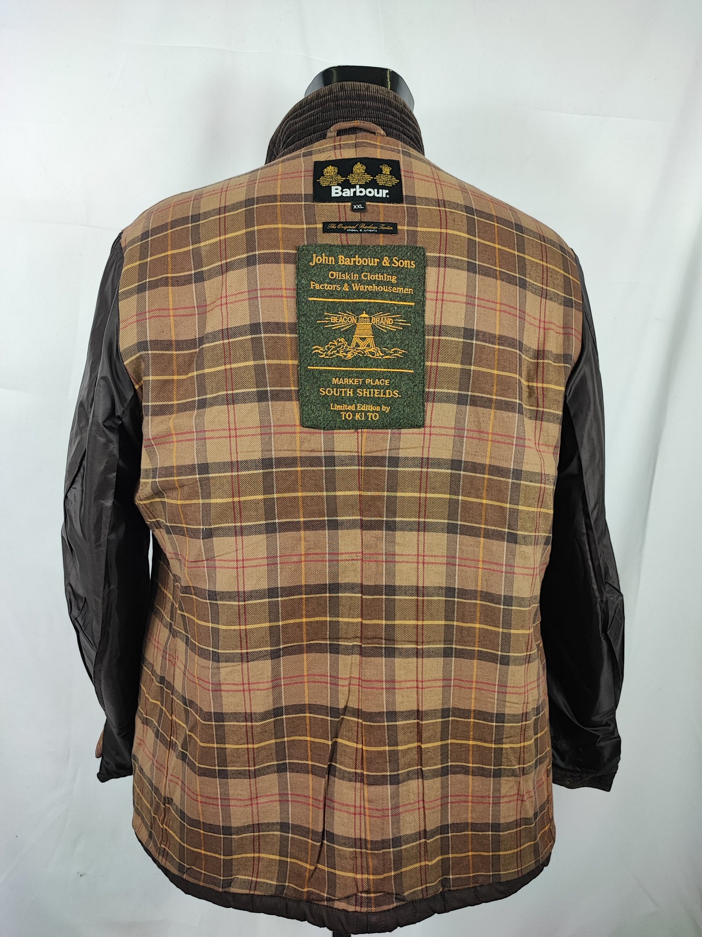 RARA Barbour TO KI TO Motor cycling Jacket XXLarge Brown Tokito Wax Jacket Size XXL