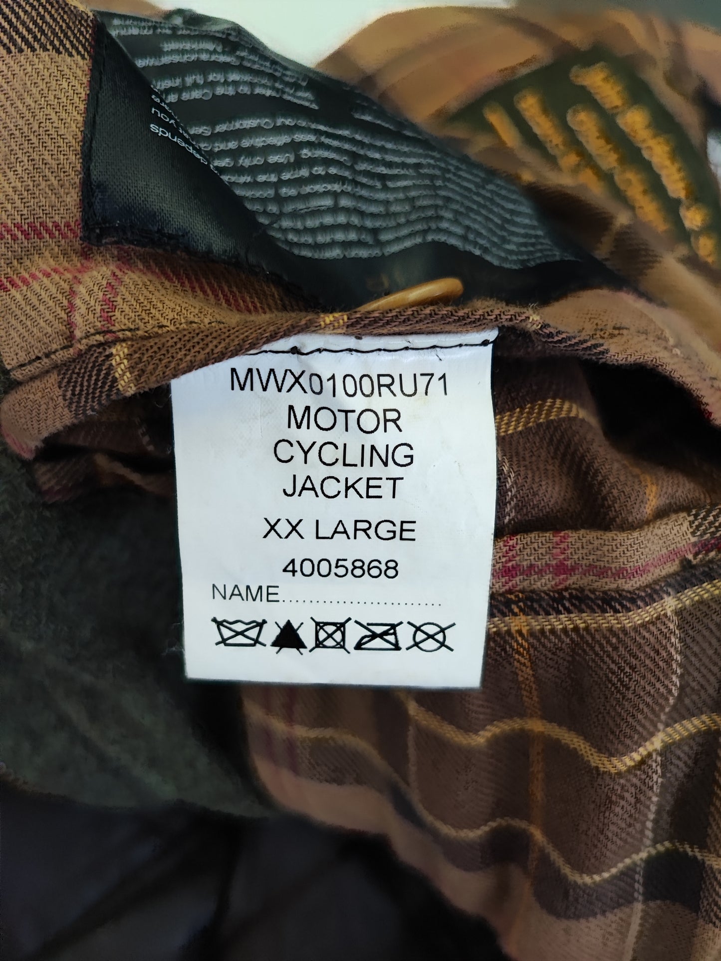 RARA Barbour TO KI TO Motor cycling Jacket XXLarge Brown Tokito Wax Jacket Size XXL