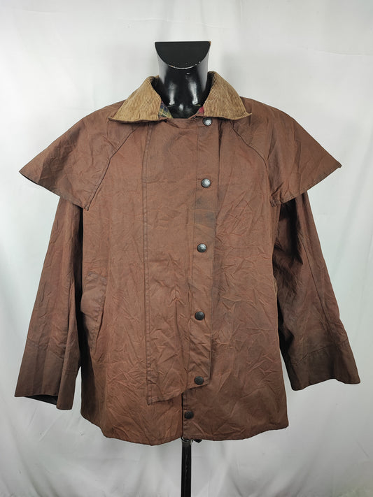 Barbour Backhouse marrone C46/117 cm Man Riding Brown Wax Jacket size XXLarge