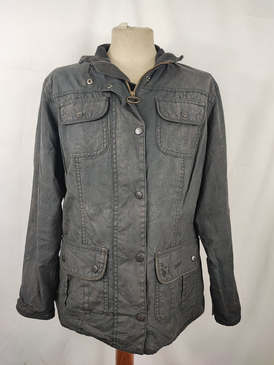 Giacca Barbour corta donna Utility Nera UK12 Black short Lady Utility jacket Medium tg.42