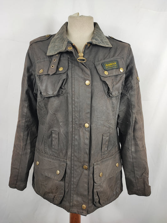 Giacca Barbour International Donna SMALL UK10 -Lady International Black jacket UK10 Small