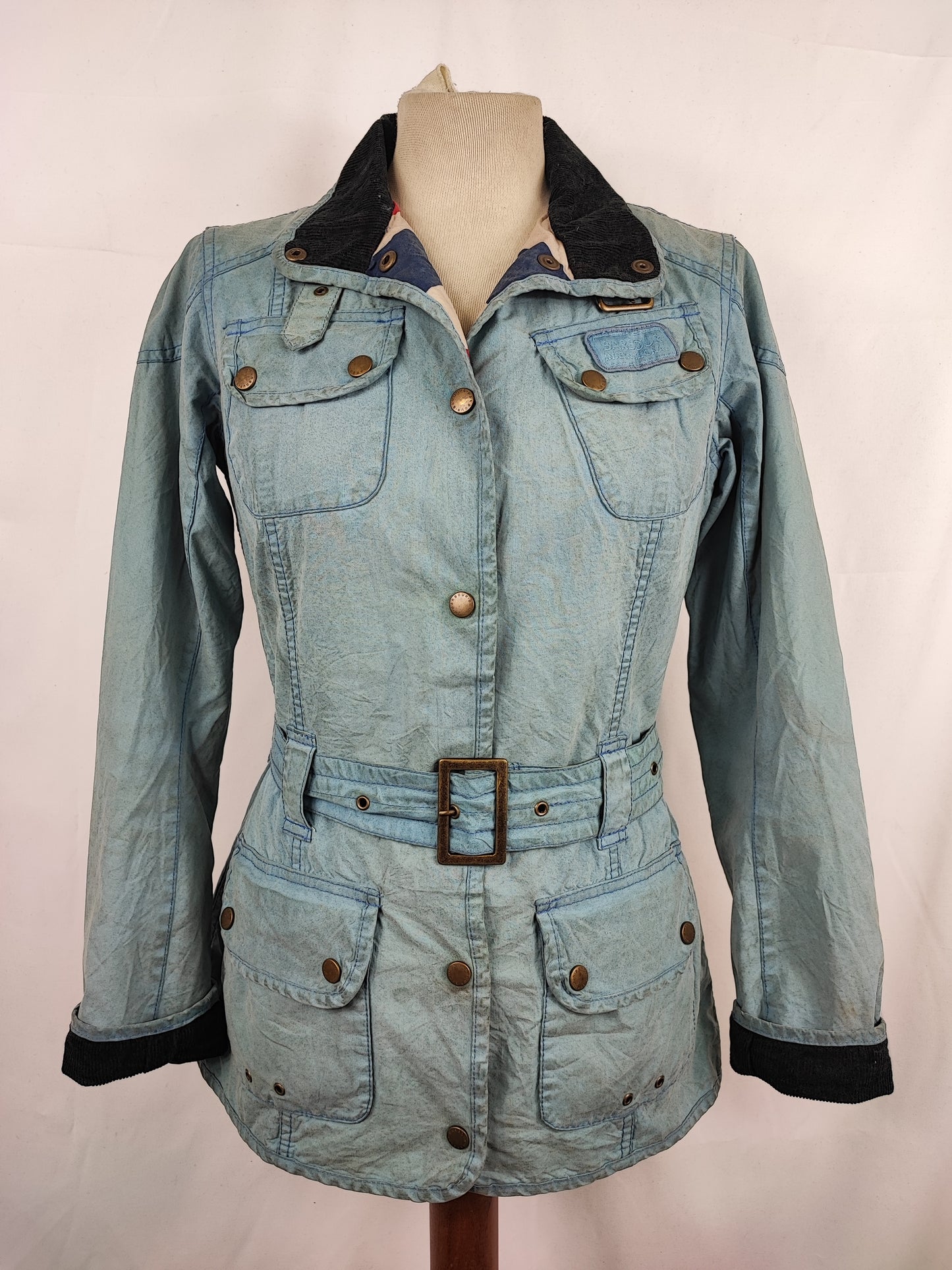 Giacca Barbour International Donna XSMALL UK8 -Lady International Union Jack jacket UK8 Xs