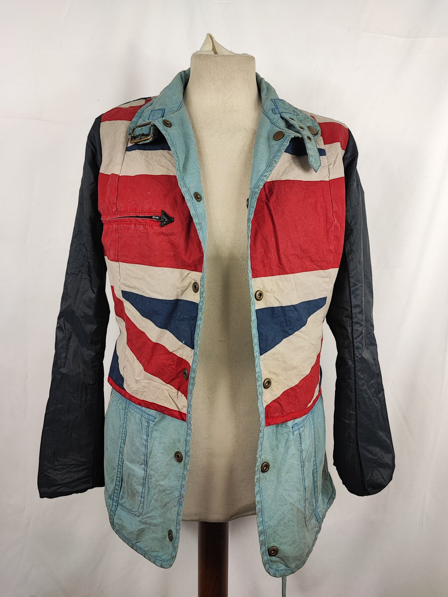 Giacca Barbour International Donna XSMALL UK8 -Lady International Union Jack jacket UK8 Xs