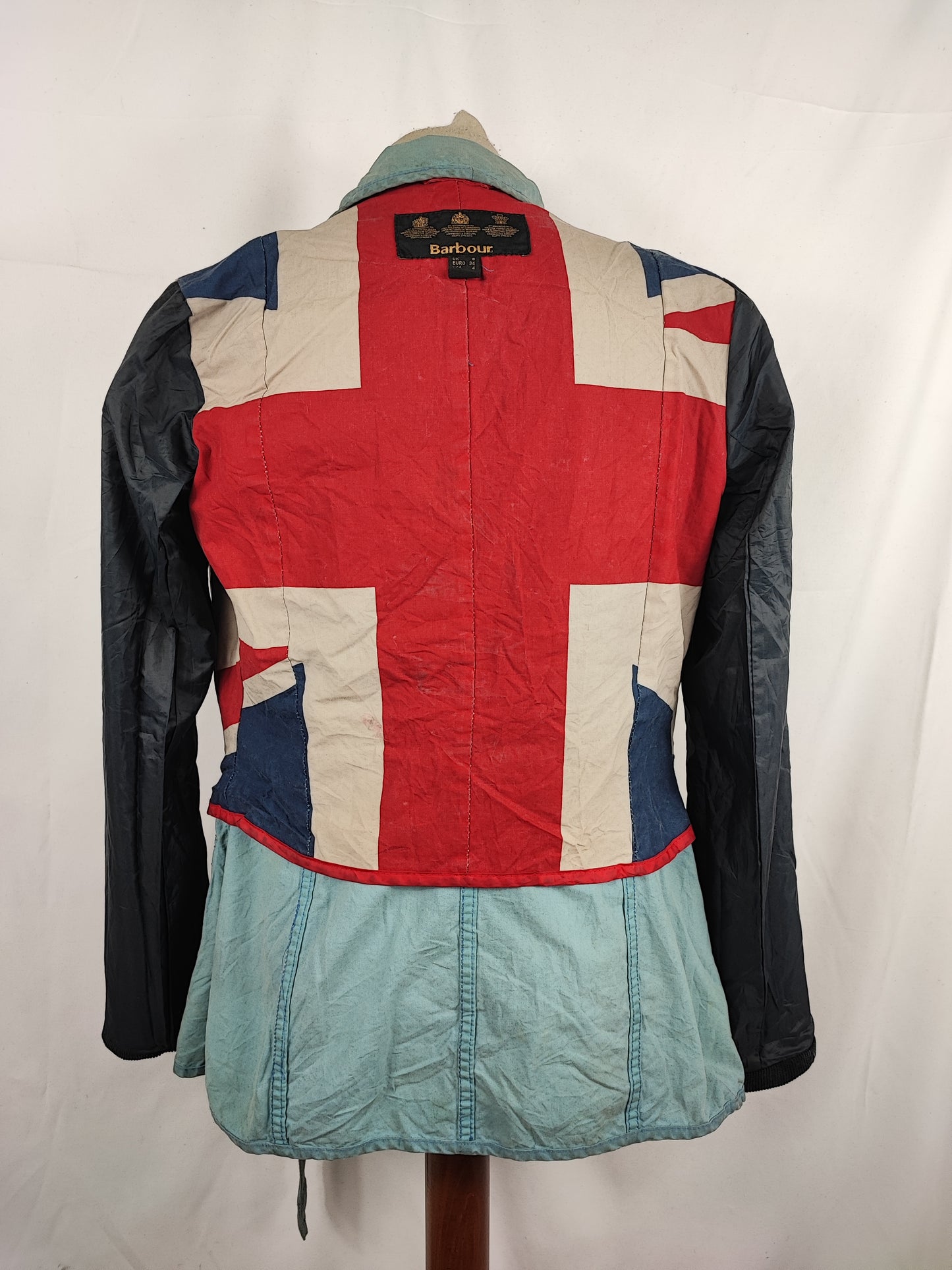 Giacca Barbour International Donna XSMALL UK8 -Lady International Union Jack jacket UK8 Xs