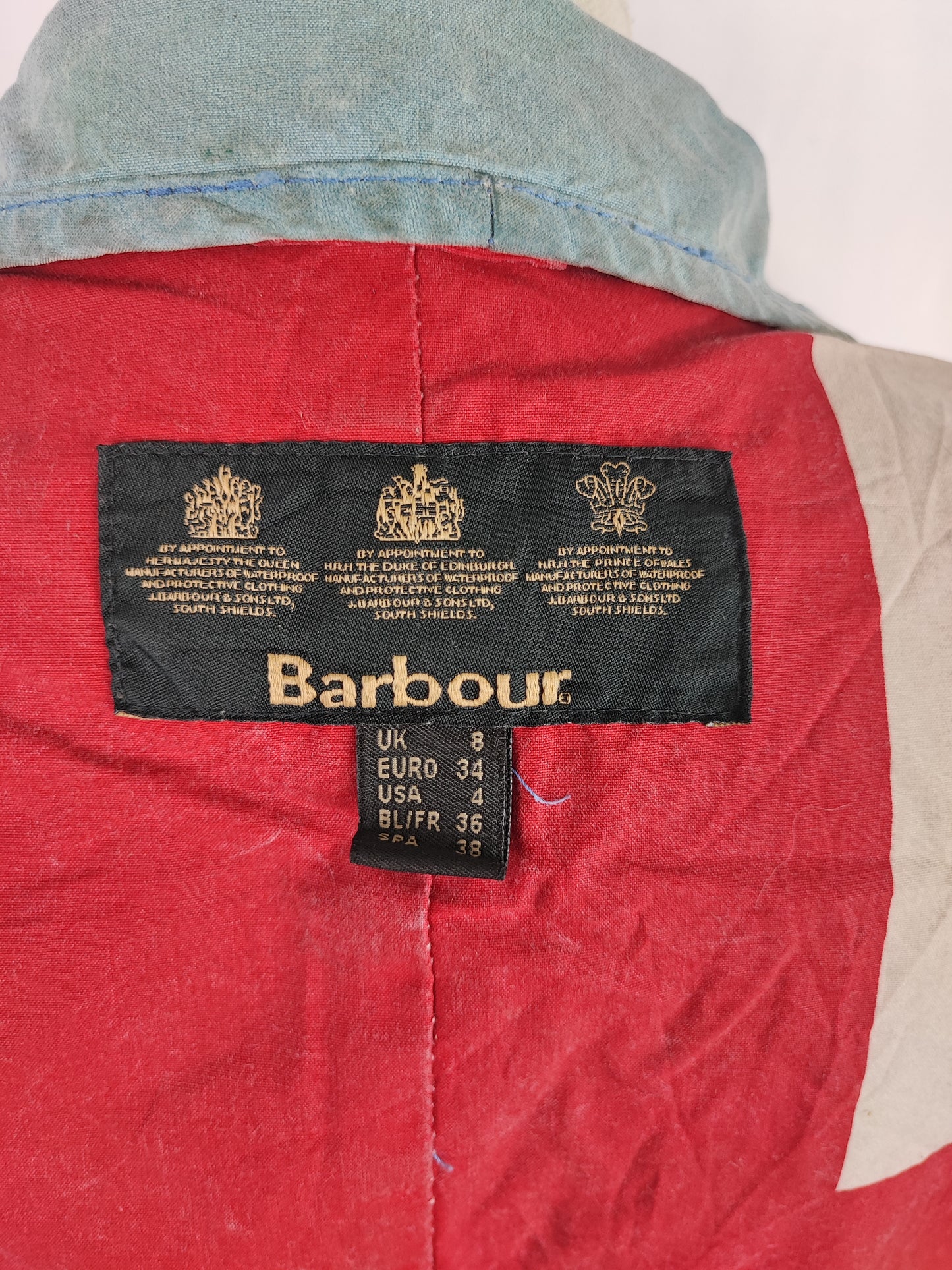 Giacca Barbour International Donna XSMALL UK8 -Lady International Union Jack jacket UK8 Xs