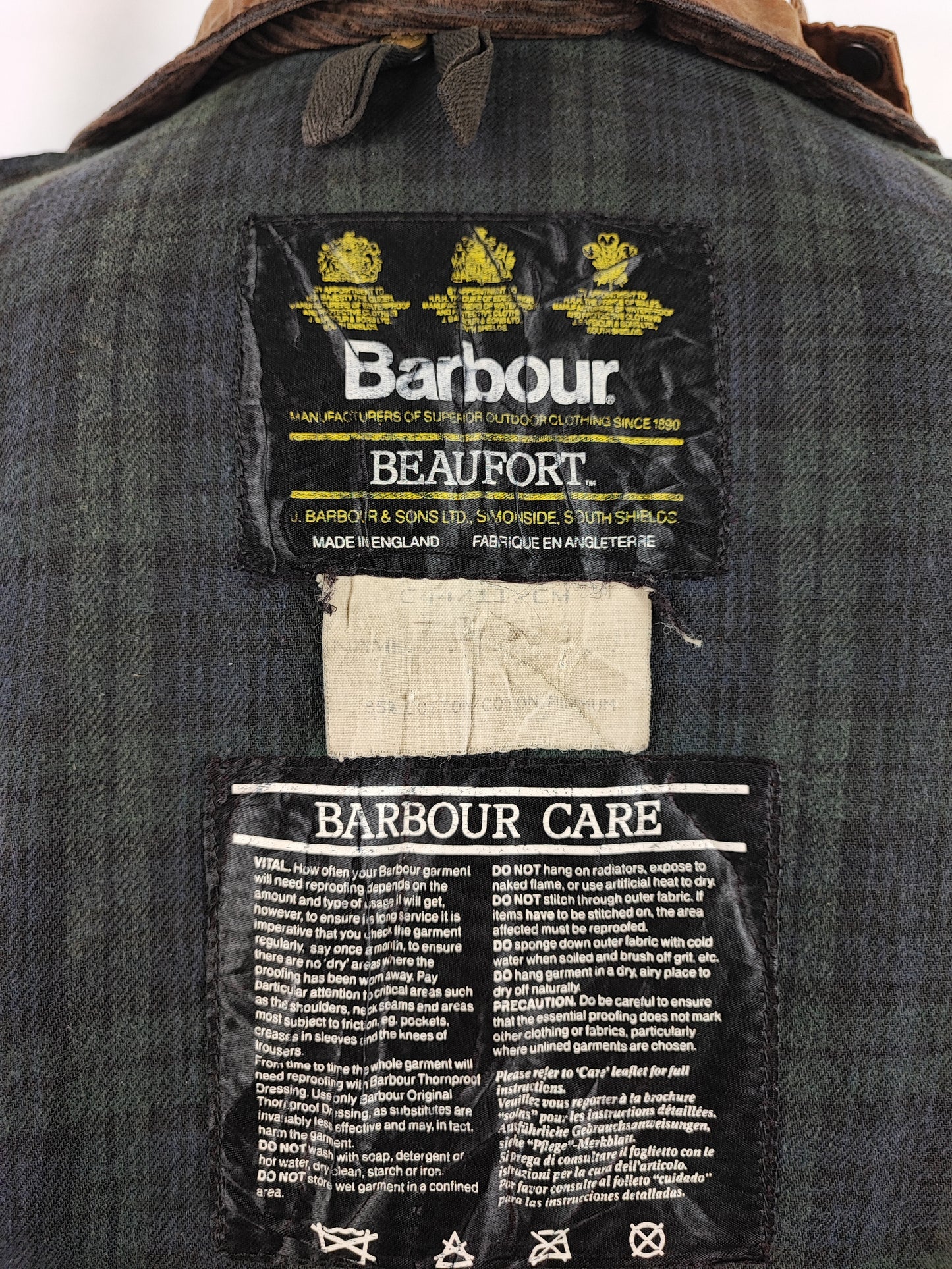 RARA Barbour Beaufort Beige A1600 Duck Unlimited Edition Beige Jacket C44/112 cm Size L/XL