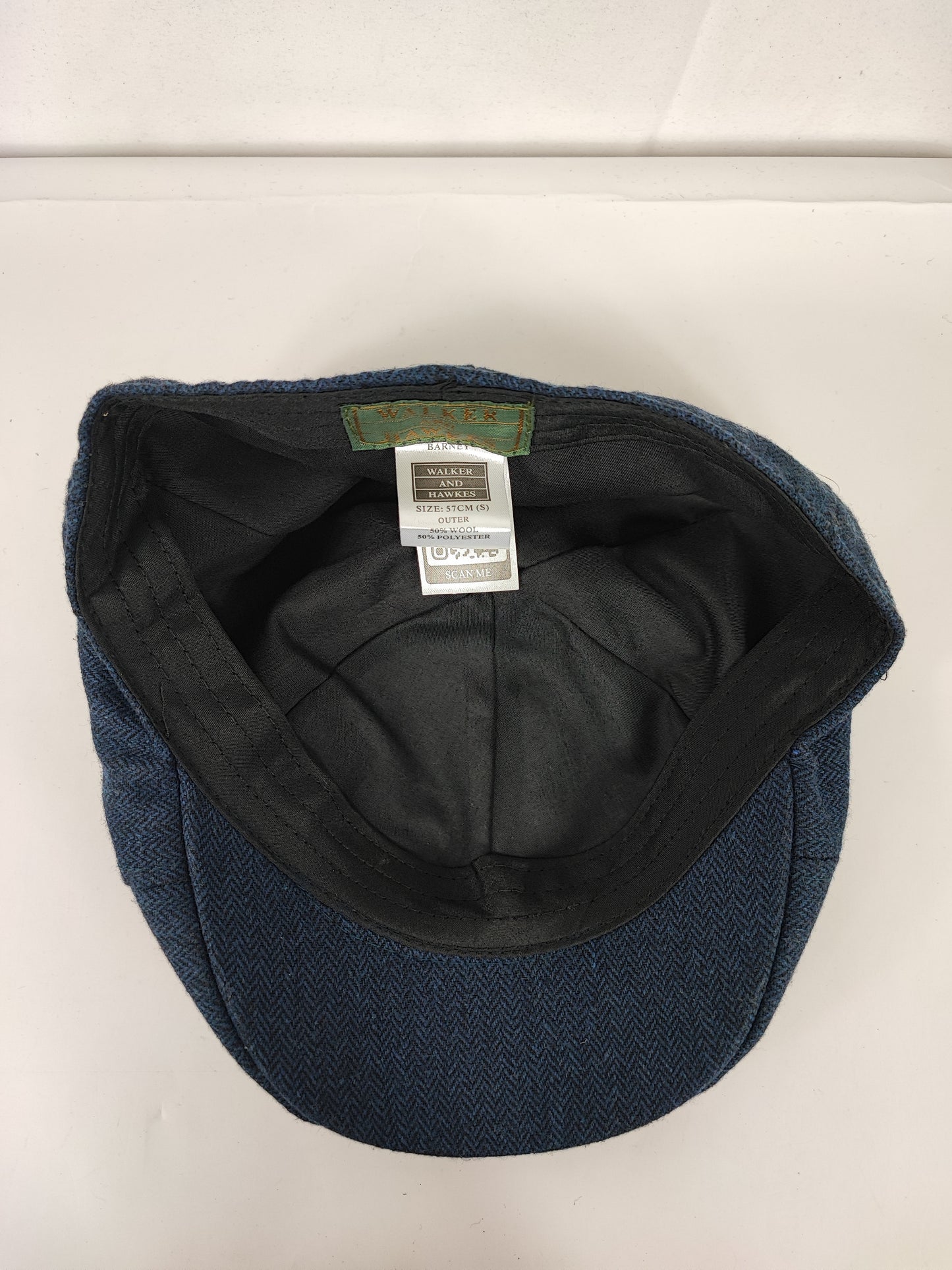 Coppola nuova inglese in lana a 6 spicchi blu spigato - Six panel Wool Duckbill English cap