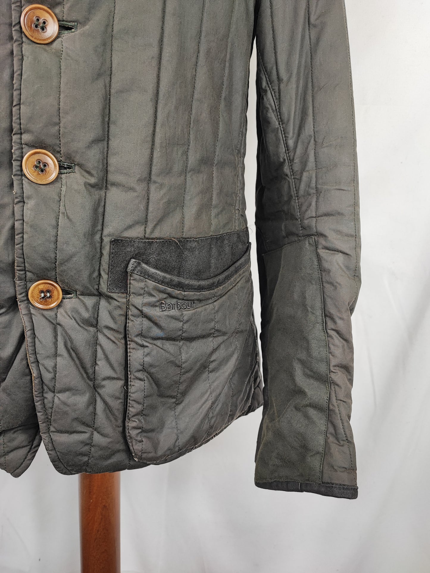 RARA Barbour Giacca verde By Tokito Small- Green Barbour Tokito Quilt Jacket Small