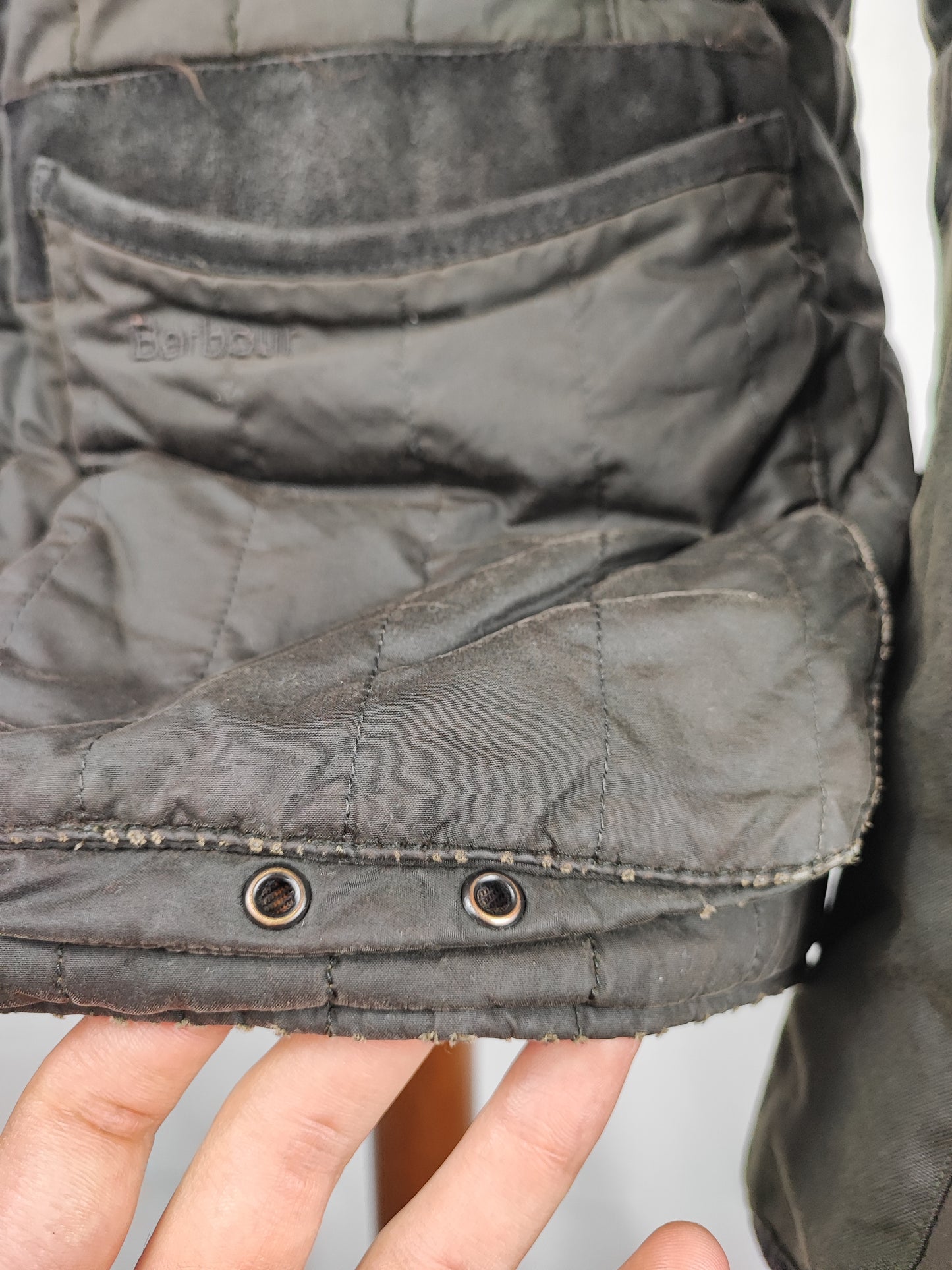 RARA Barbour Giacca verde By Tokito Small- Green Barbour Tokito Quilt Jacket Small