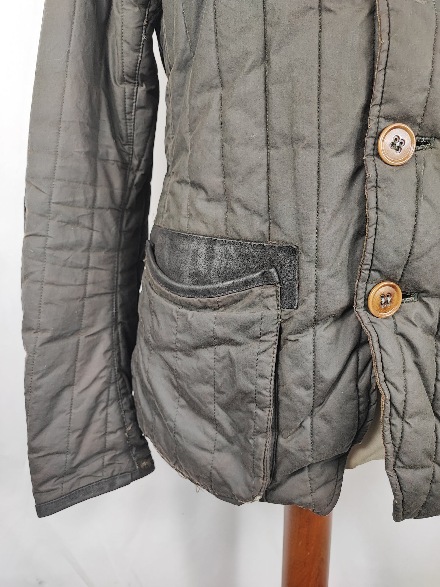 RARA Barbour Giacca verde By Tokito Small- Green Barbour Tokito Quilt Jacket Small