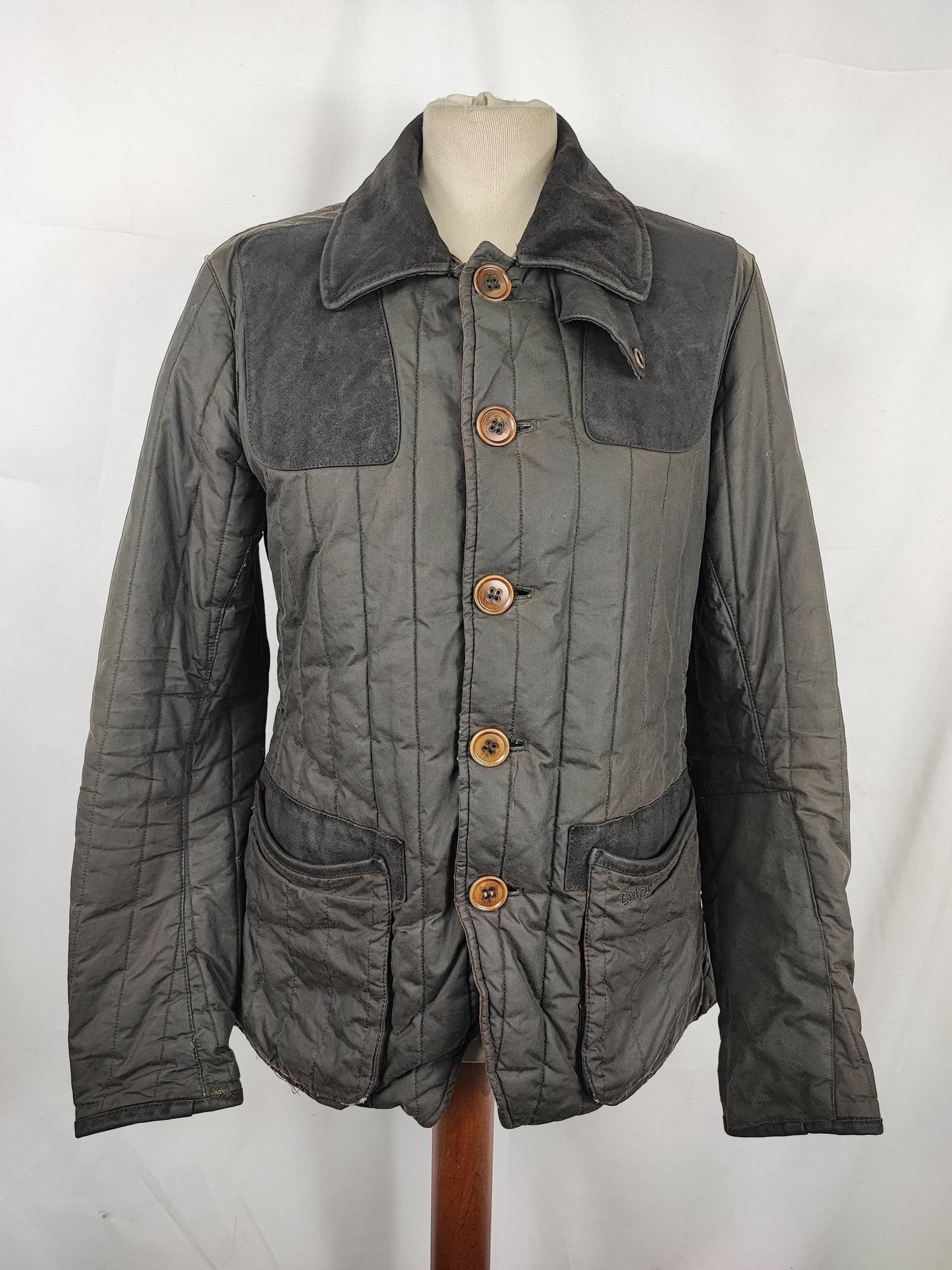 RARA Barbour Giacca verde By Tokito Small- Green Barbour Tokito Quilt Jacket Small