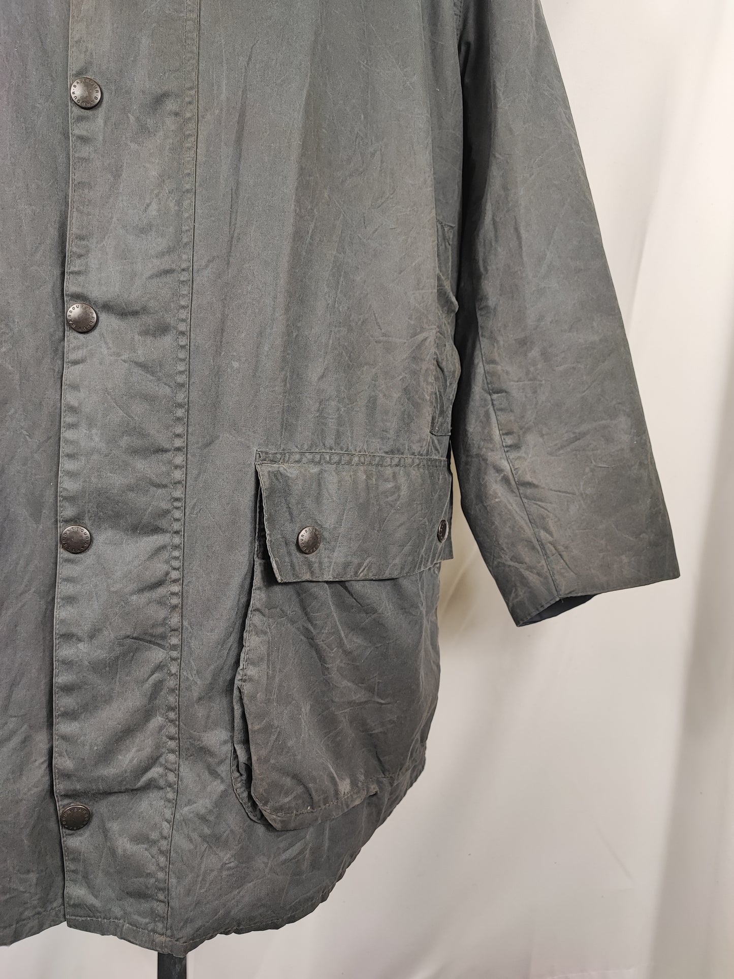 Barbour Uomo Border Blu cotone Cerato C44/112cm Man Navy Border Coat Large/Xlarge