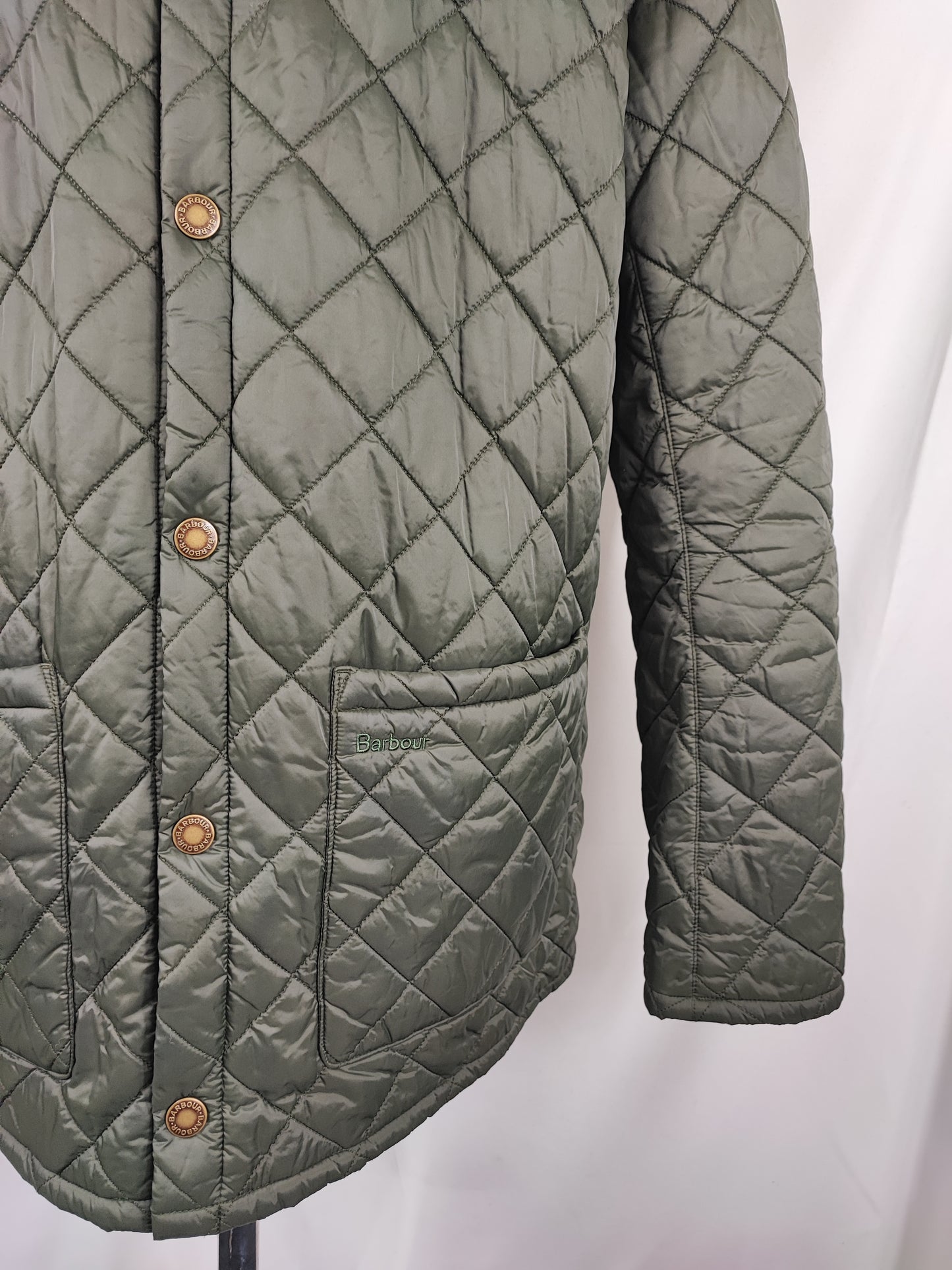 Giacca a vento Barbour trapuntata verde XLarge - Man quilted Gillock Quilted Jacket size XL