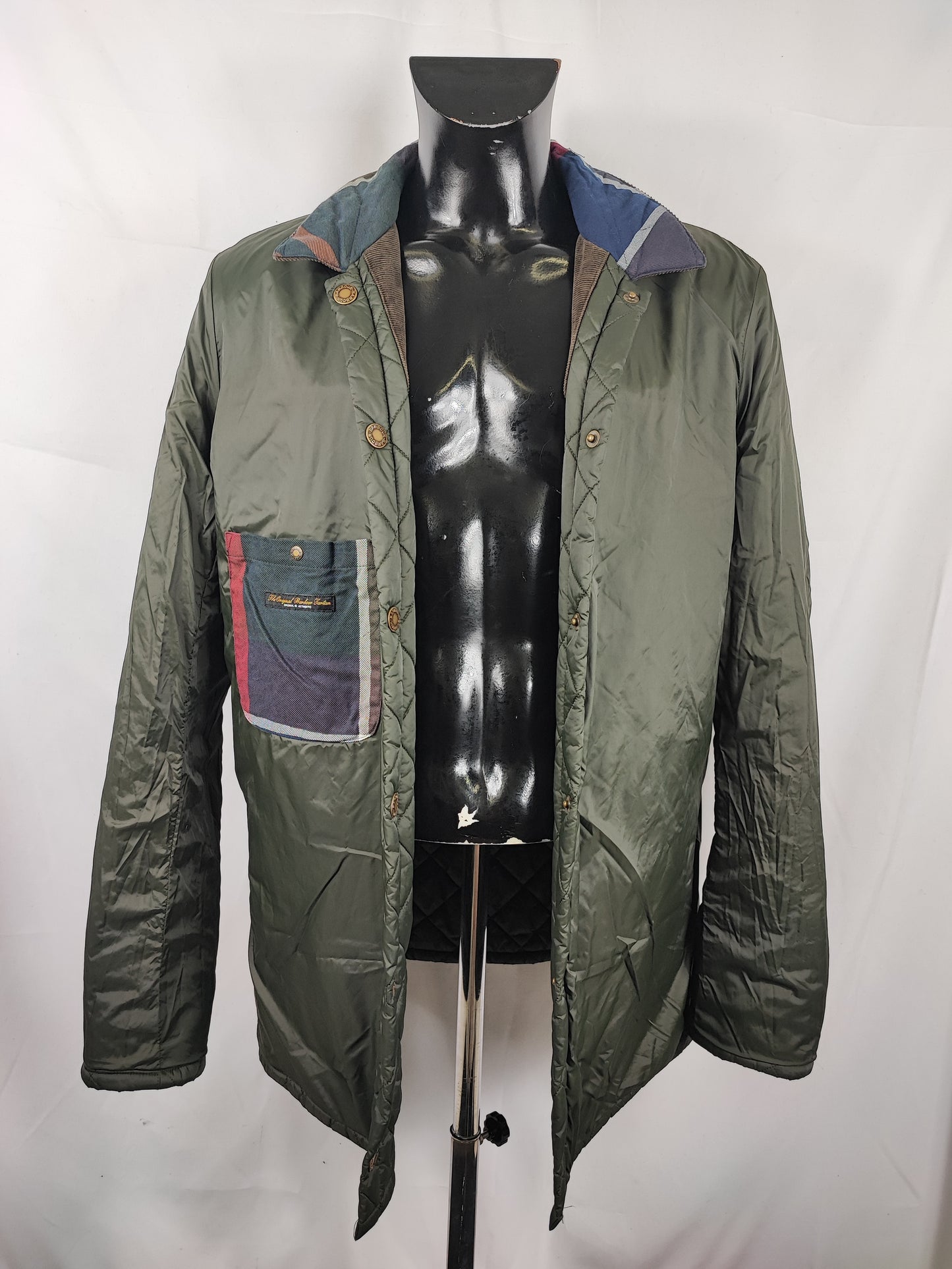 Giacca a vento Barbour trapuntata verde XLarge - Man quilted Gillock Quilted Jacket size XL