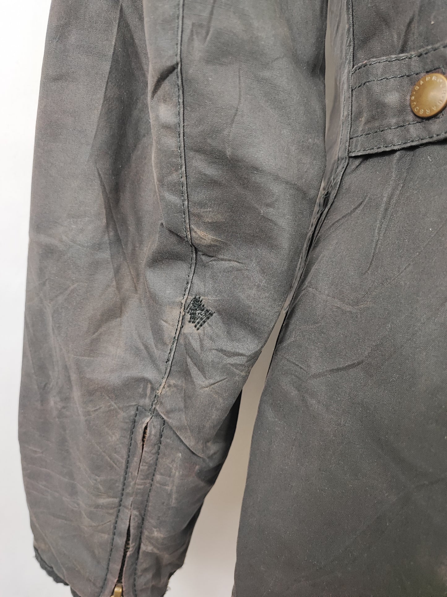 Barbour Giacca corta nera donna Tg. 40 Morris Black Wax Utility Jacket Size UK10 Small