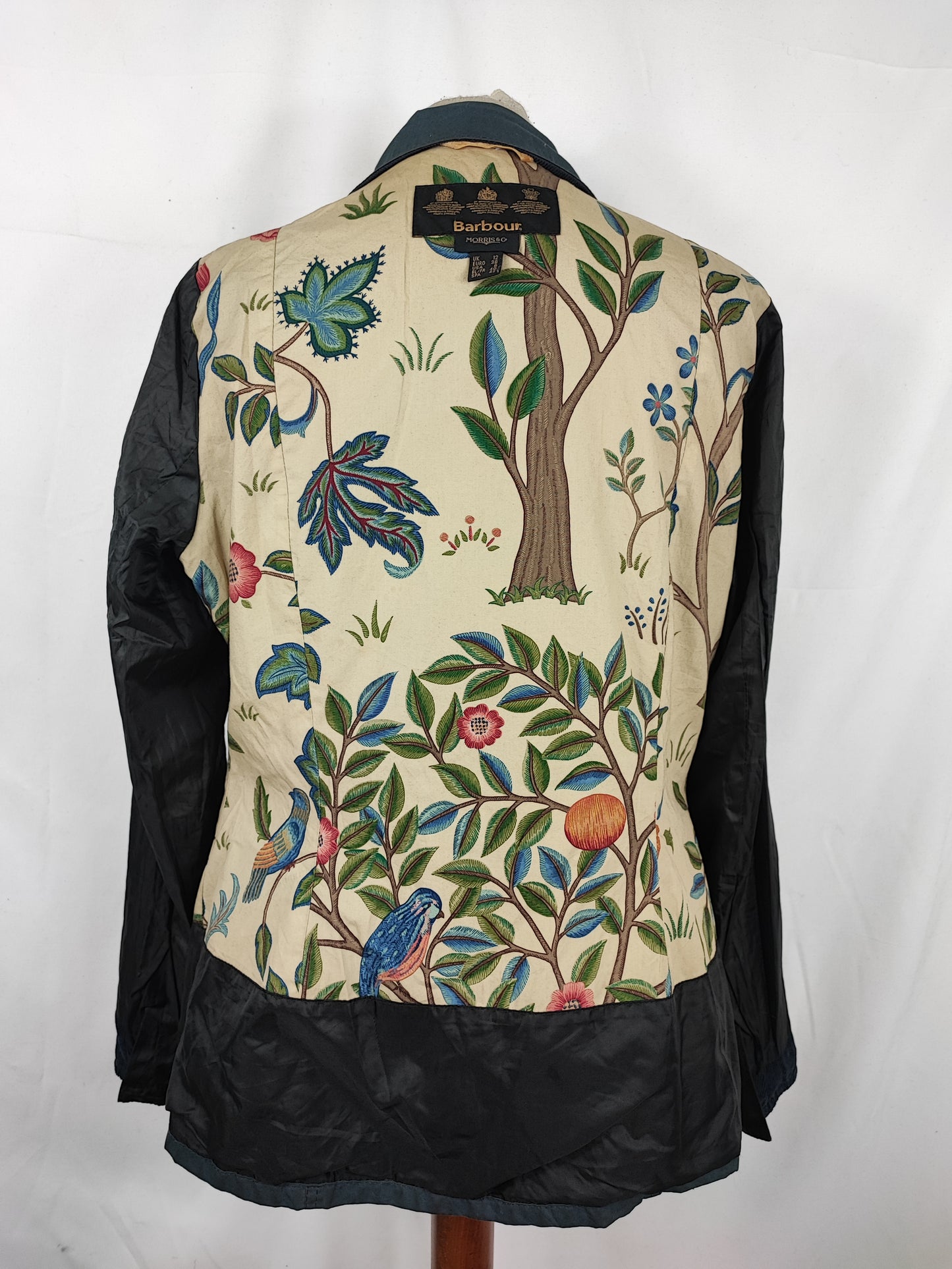 Barbour Giacca corta Morris donna Tg. 42 Morris Blue Wax Utility Jacket Size UK12 Medium