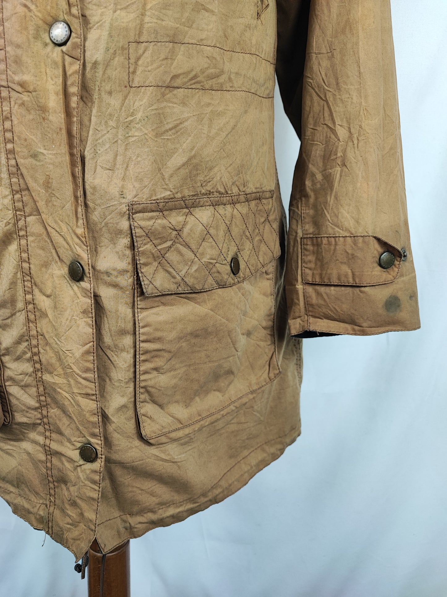 Giacca Parka Barbour donna Beige UK10 Small Beige Lady Jacket with hood Size UK10