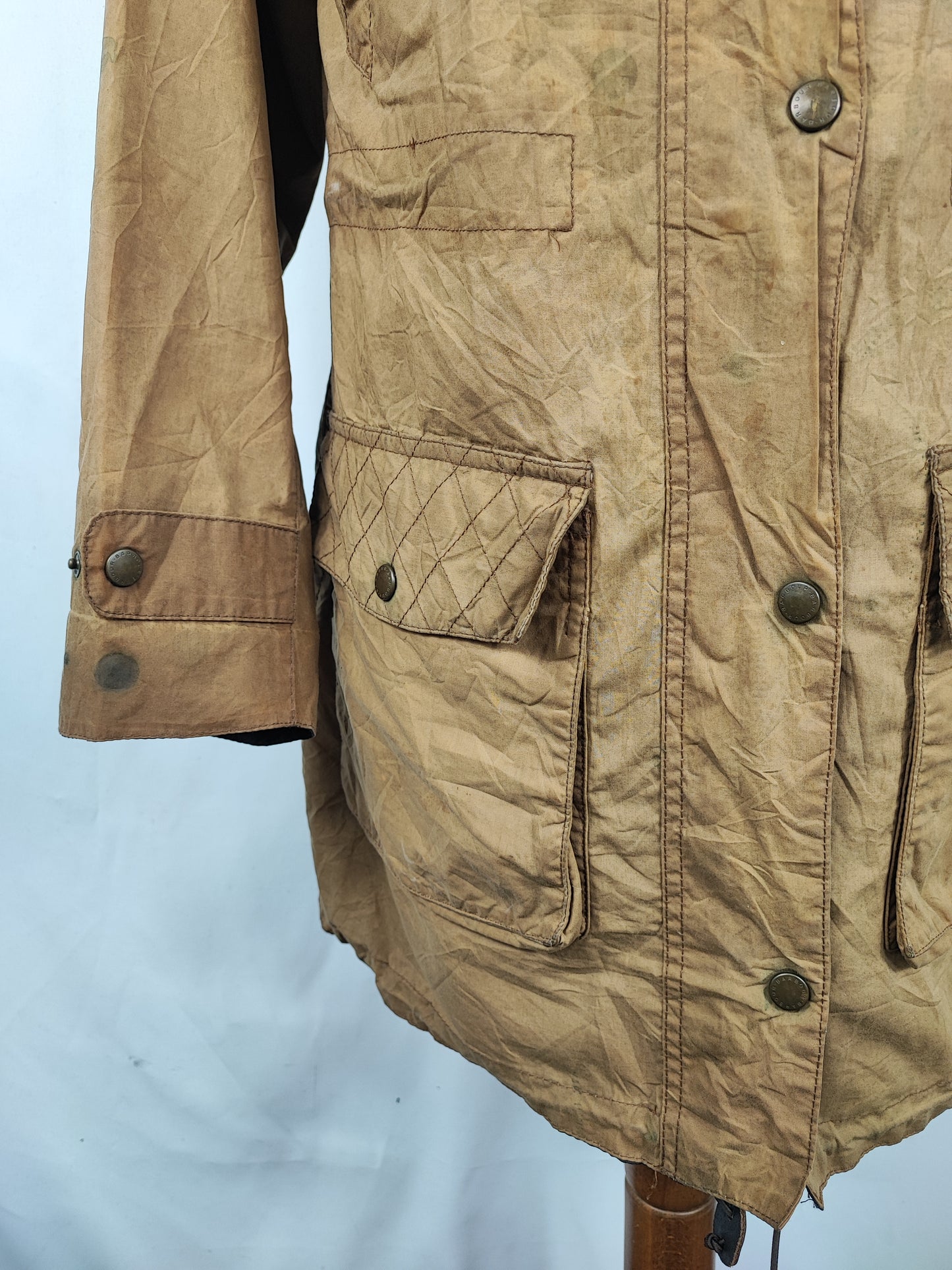 Giacca Parka Barbour donna Beige UK10 Small Beige Lady Jacket with hood Size UK10