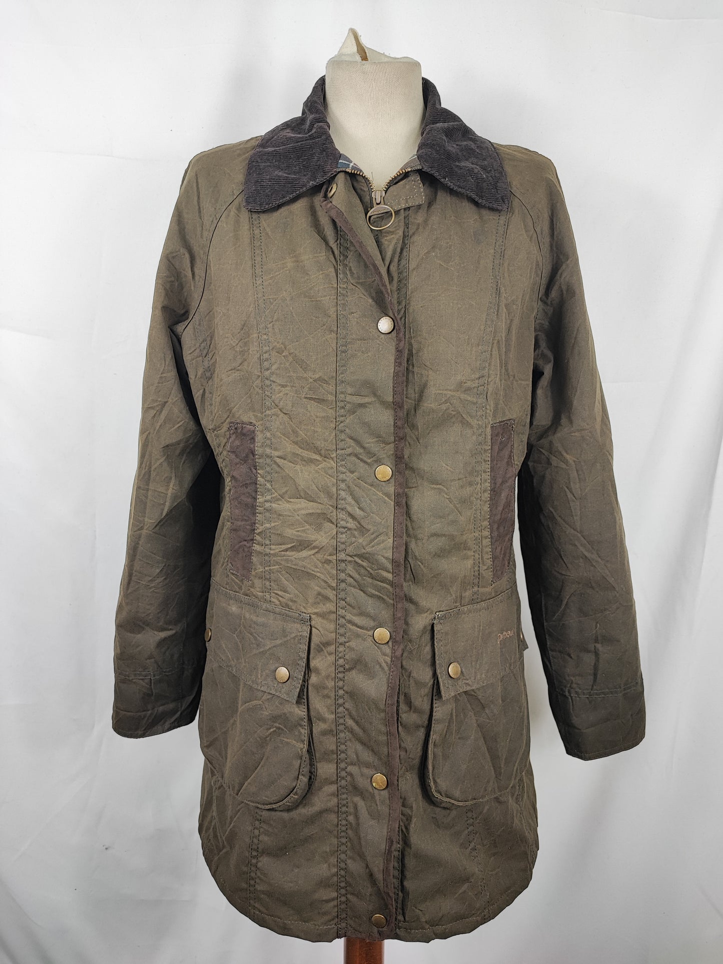 Giacca Barbour Bower Wax Jacket verde Uk12 tg.42 ita-Bower Wax Jacket Green size Uk12 M