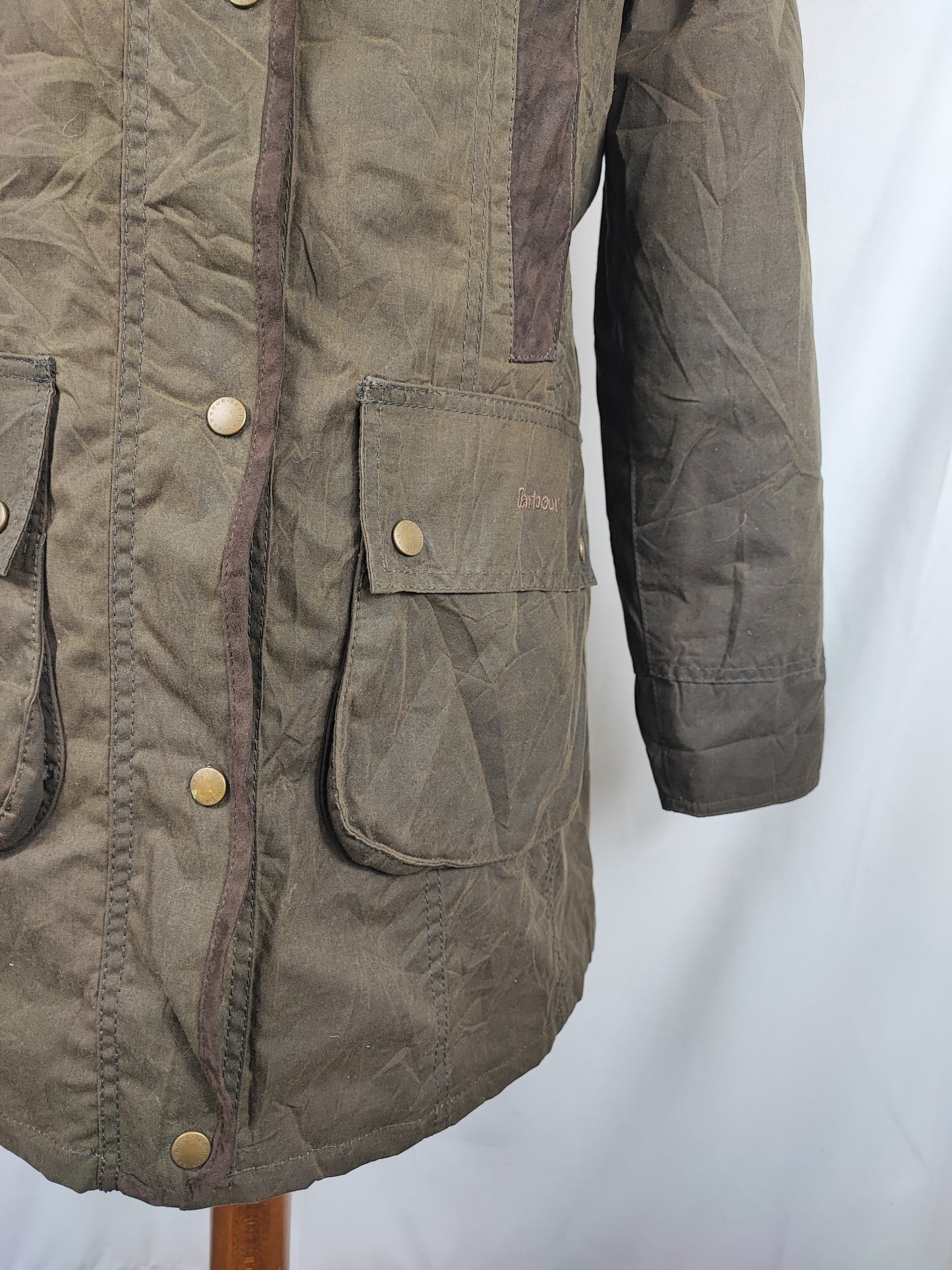 Giacca Barbour Bower Wax Jacket verde Uk12 tg.42 ita-Bower Wax Jacket Green size Uk12 M
